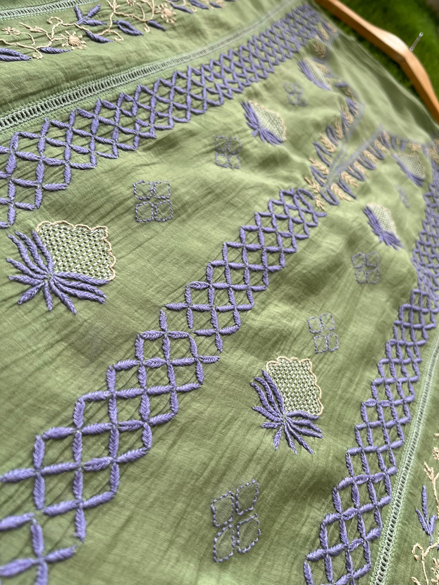 Chanderi Chikankari Kurta Dupatta