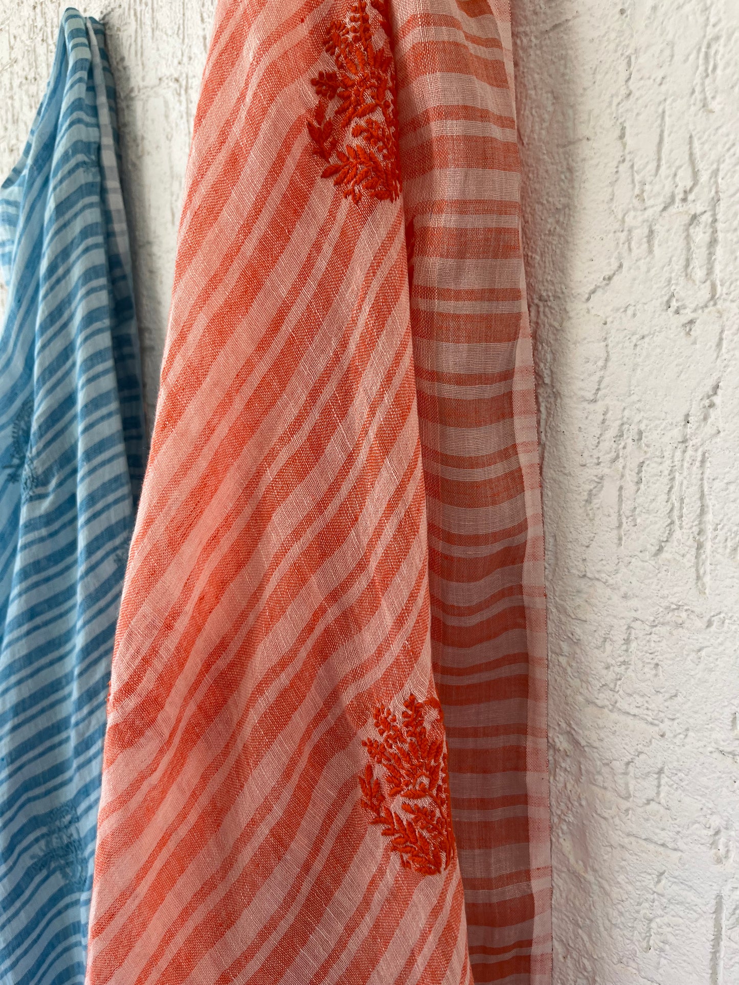 Linen chikankari Dupatta