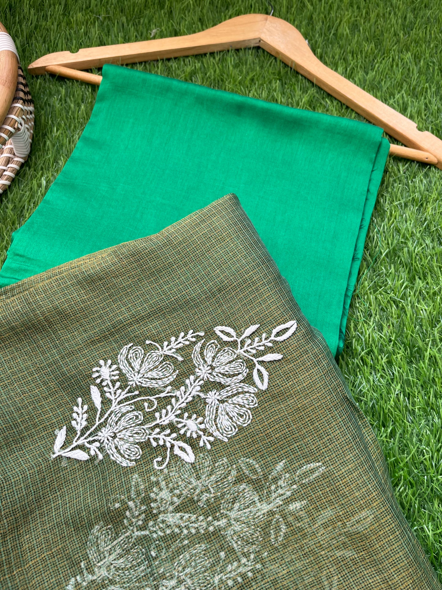 Chanderi kurta kurta fabric kota silk chikan work dupatta