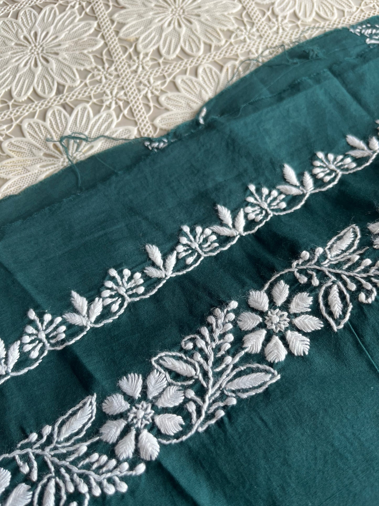 Cotton chikan kurta bottom