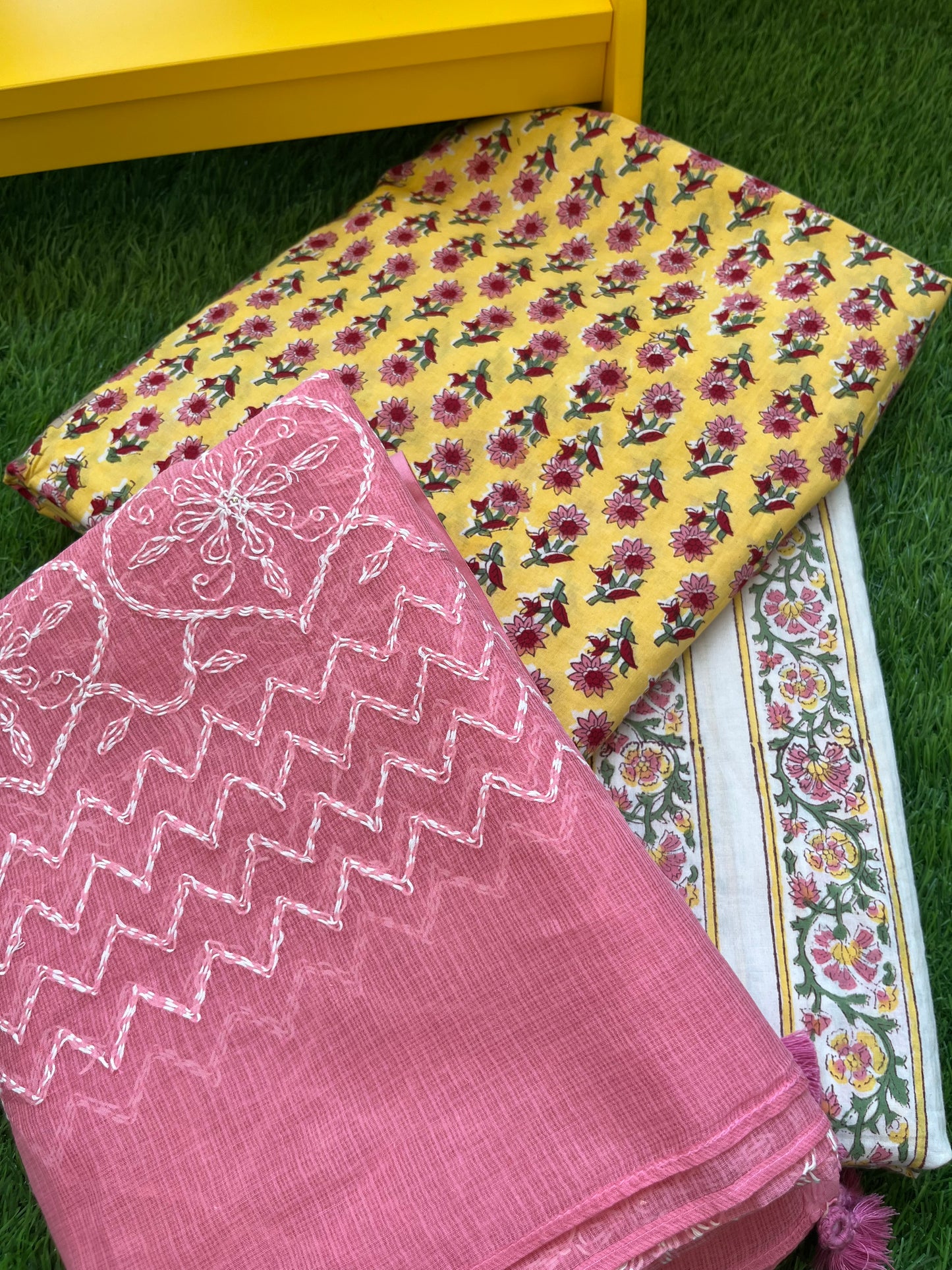 Chikankari Dupatta cotton Fabric