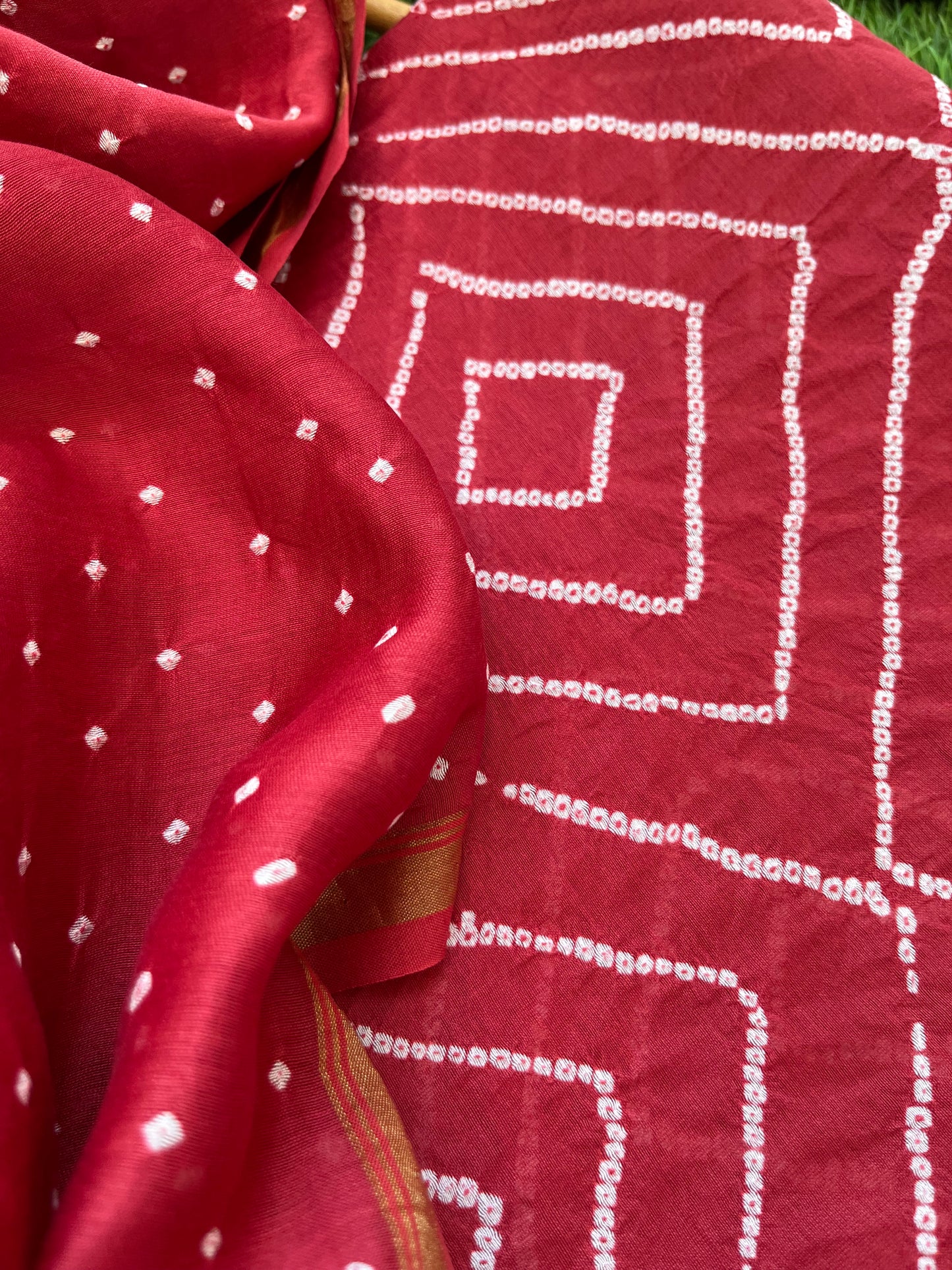 Bandhani kurta bottom dupatta