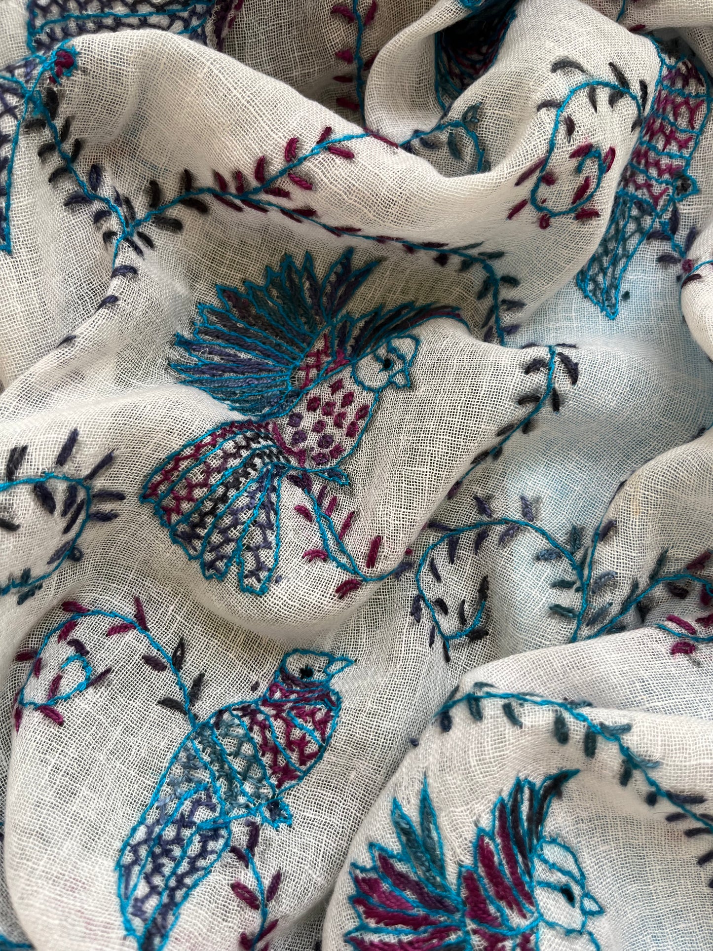 Linen sozni Dupatta set