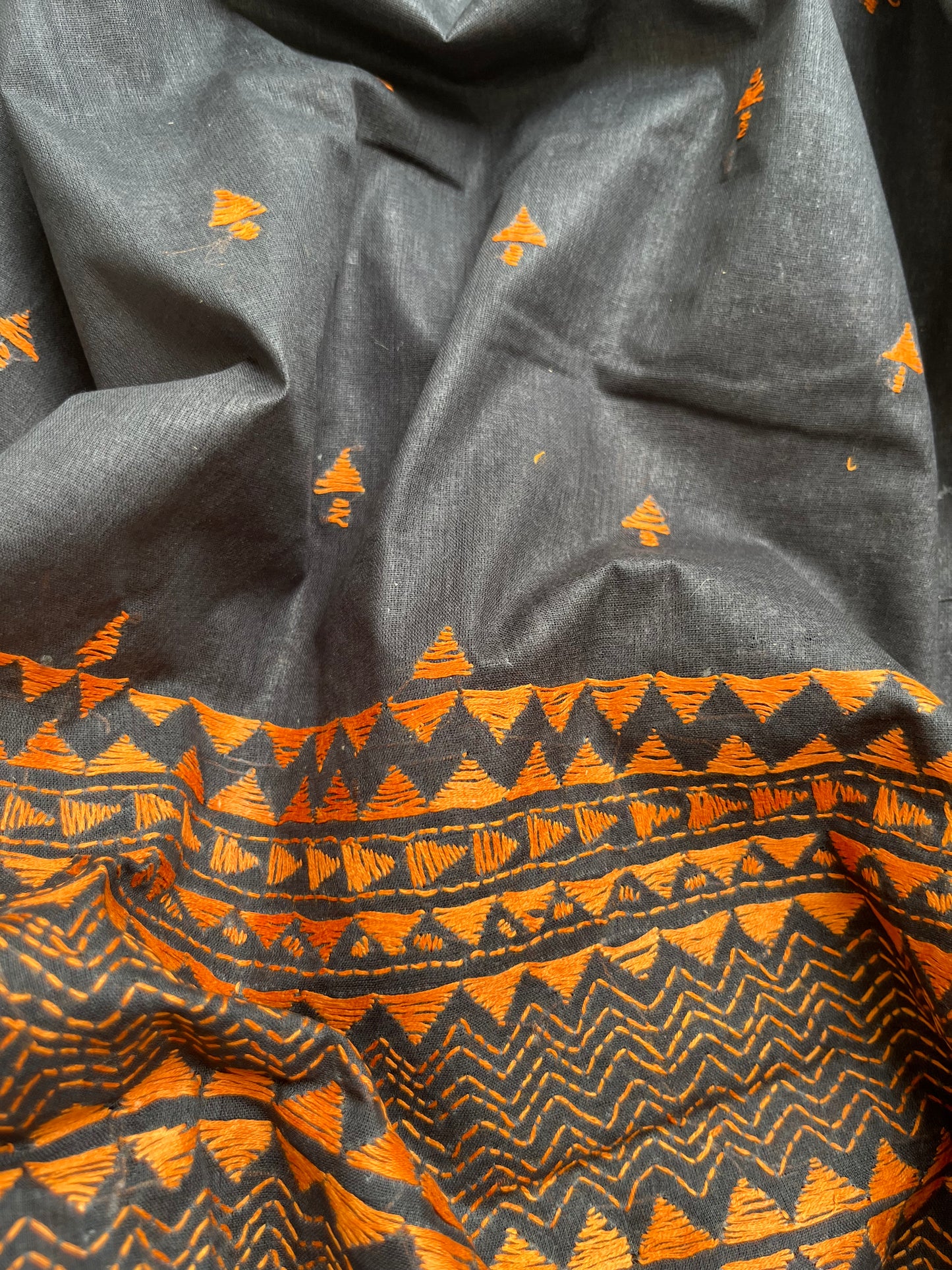 Handwoven Cotton Kantha Kurta Dupatta