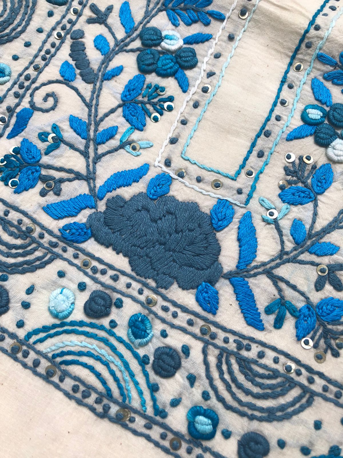 Handwoven Cotton embroidered kurta
