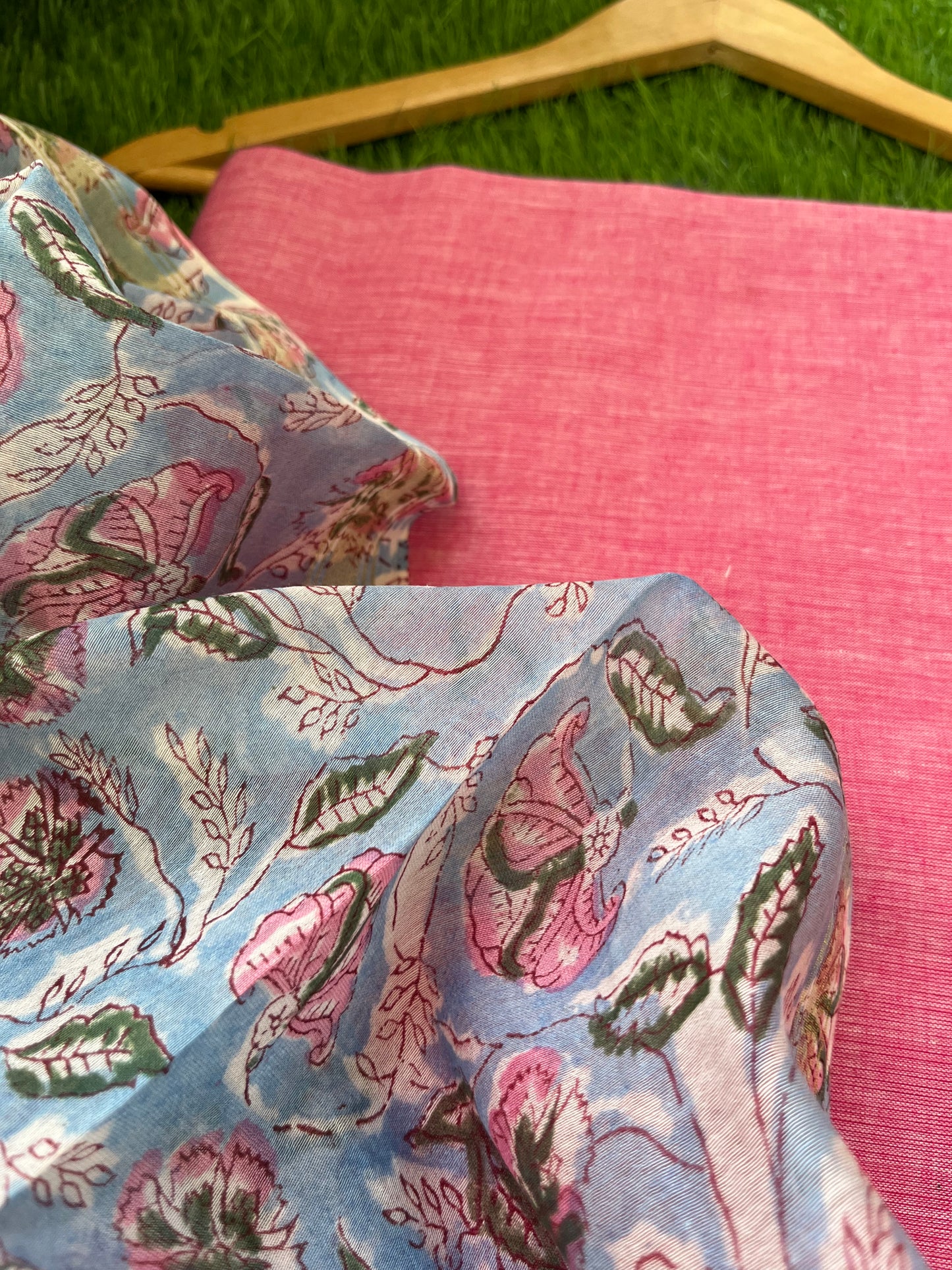 Cotton kurta bottom fabric chanderi dupatta
