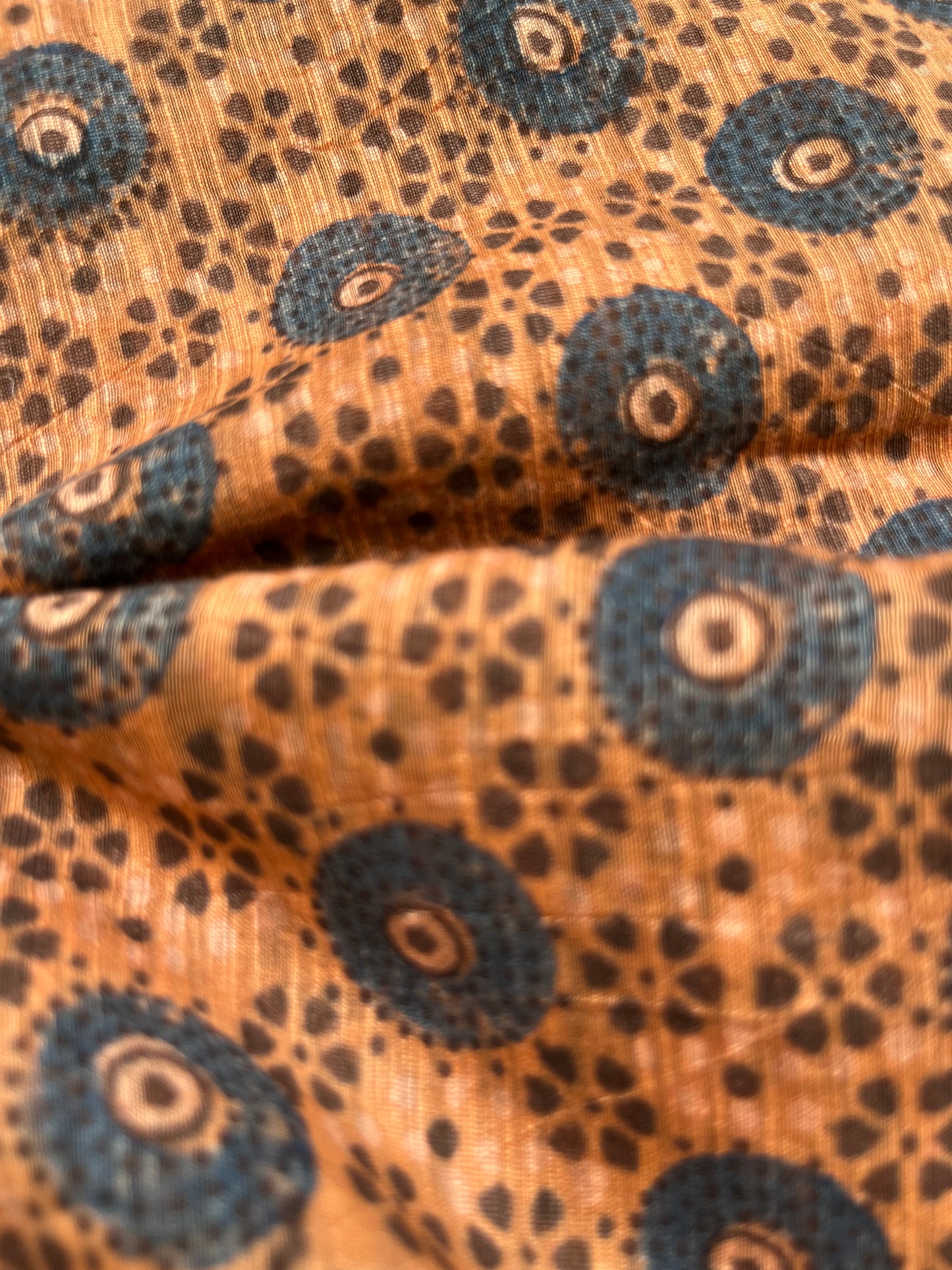Ajrakh Chanderi fabric