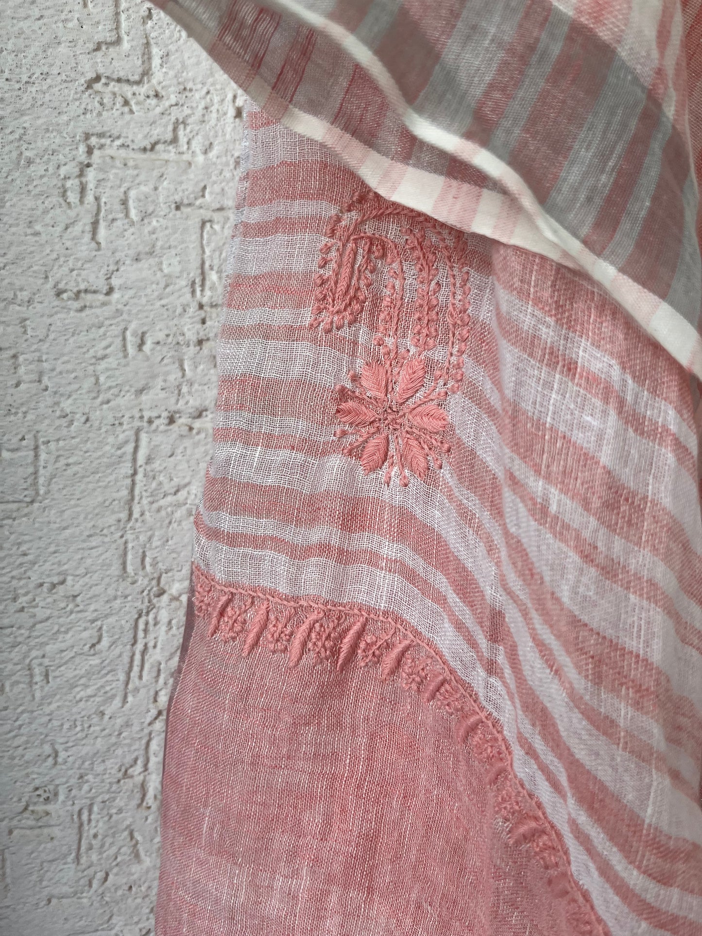 Linen chikankari Dupatta