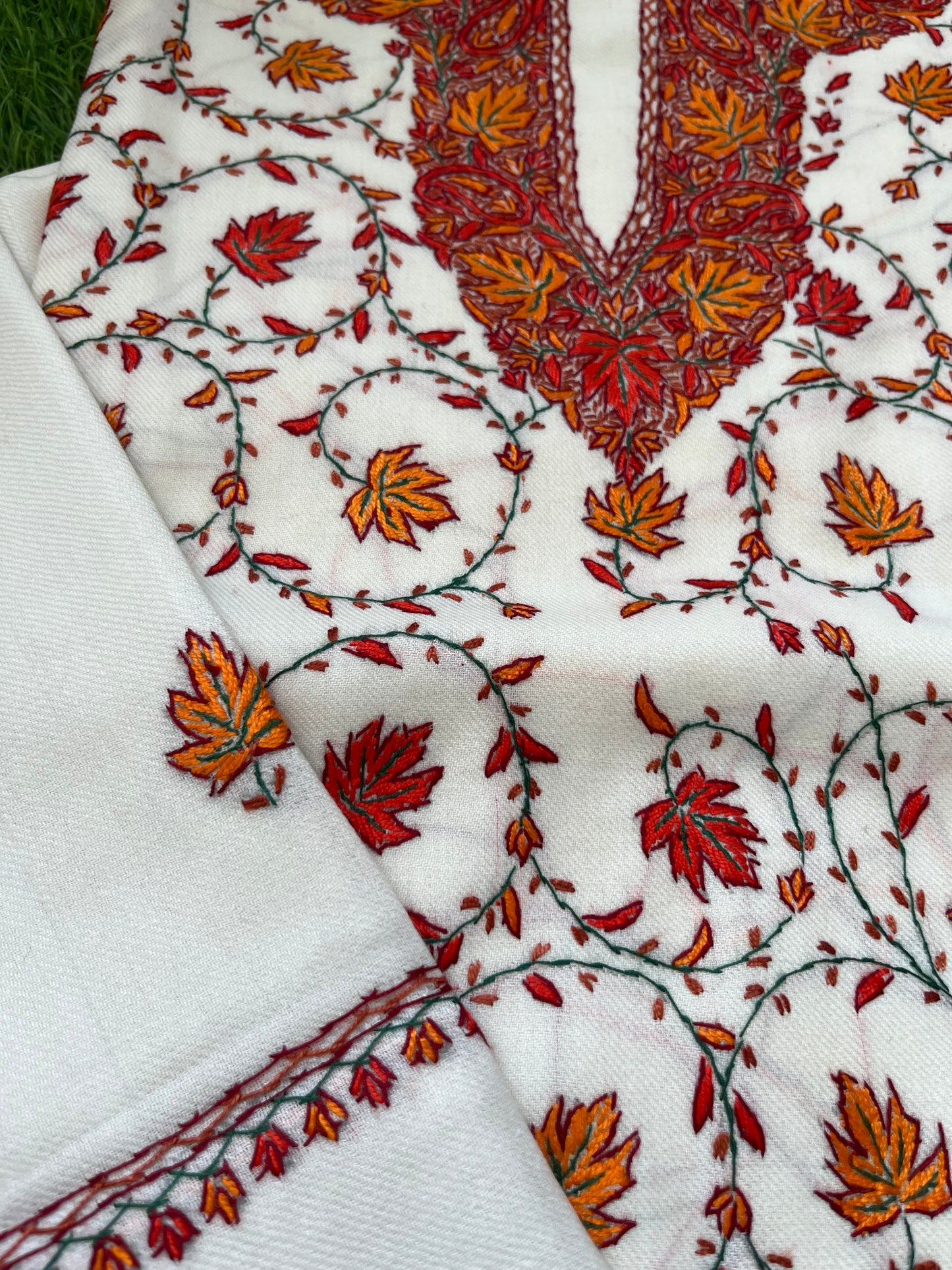 Sozni- Woollen hand embroidered suit
