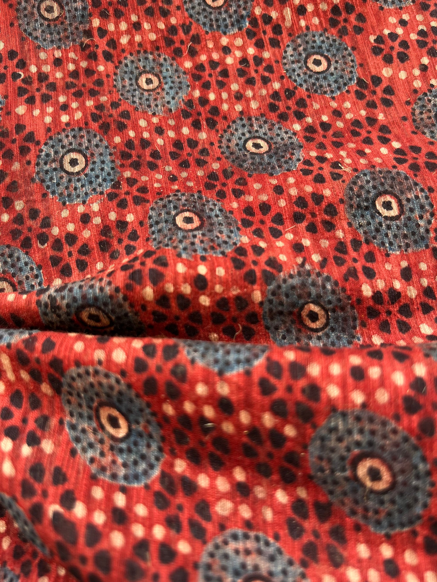 Ajrakh Chanderi fabric