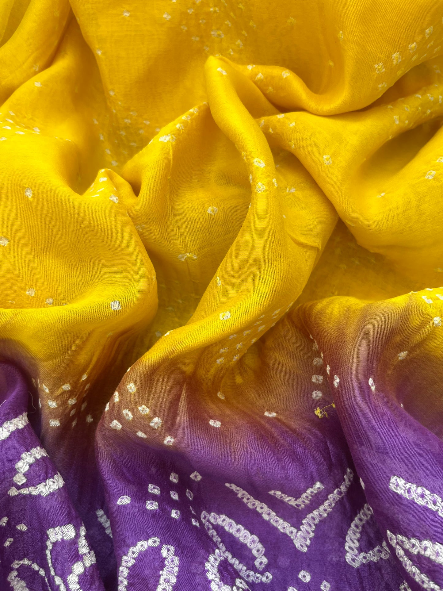 Chanderi plain kurta bottom fabric bandhani dupatta