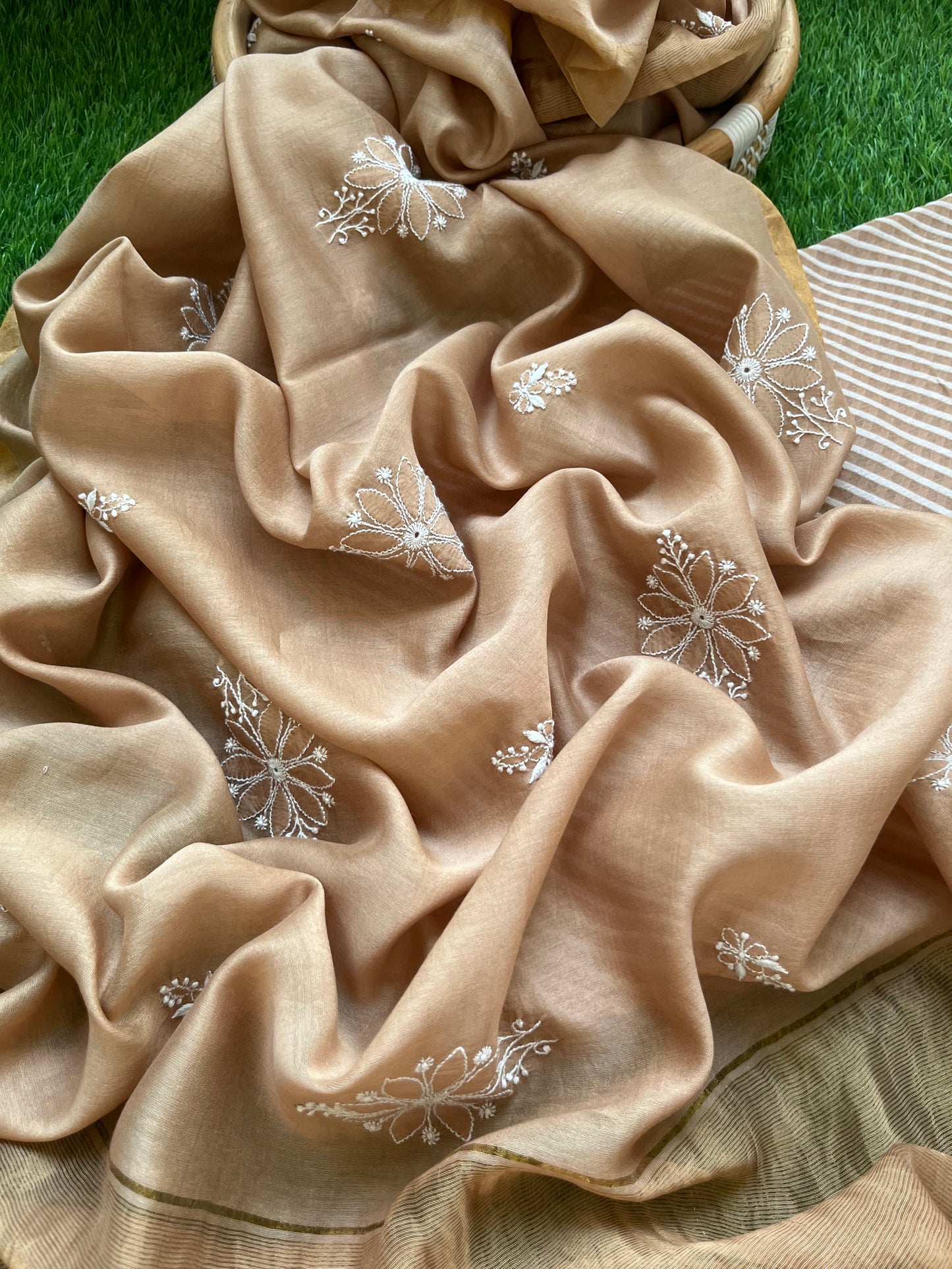 Jaamdani kurta chanderi dupatta