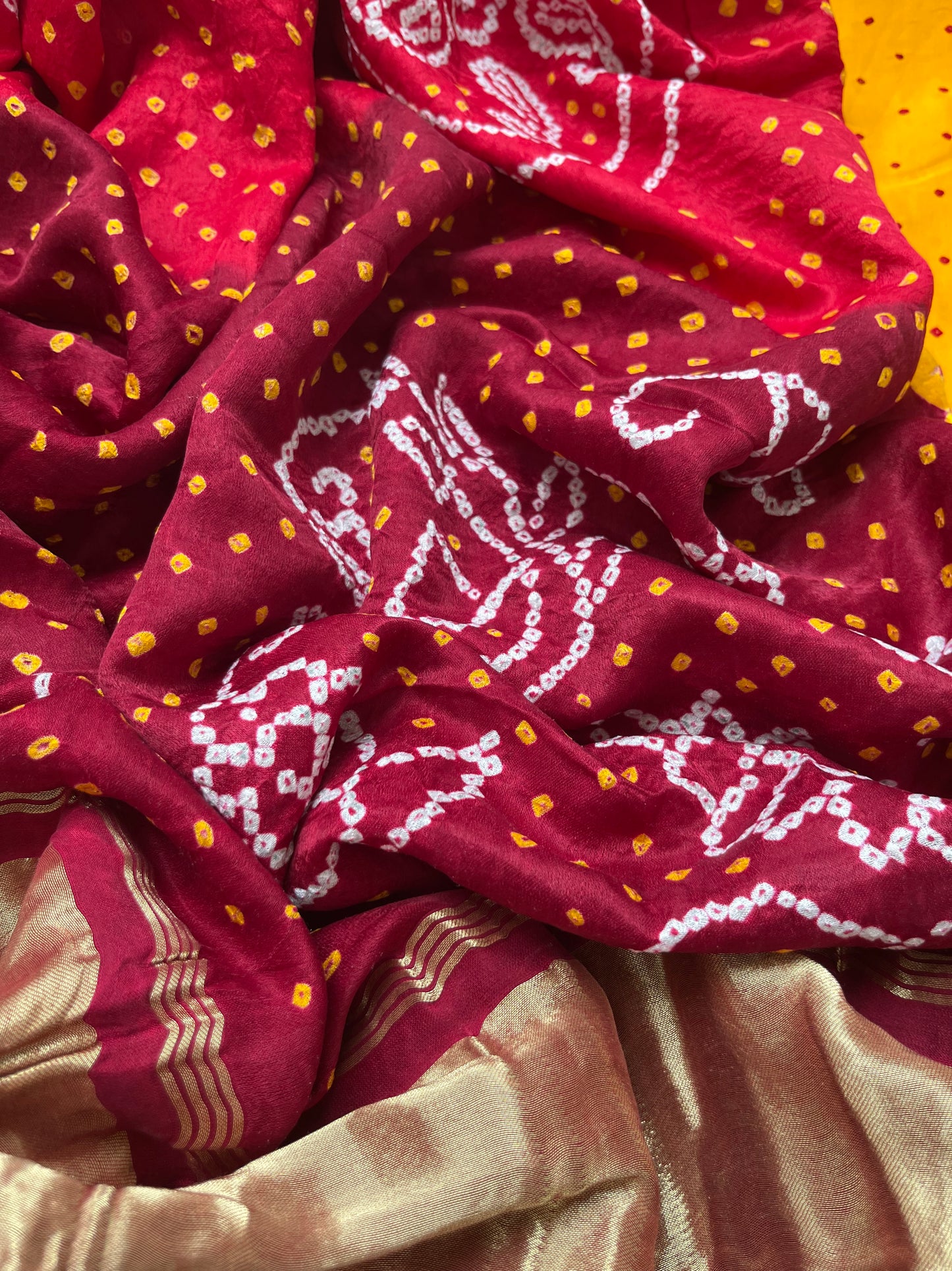 Gajji silk Bandhani dupatta kurta