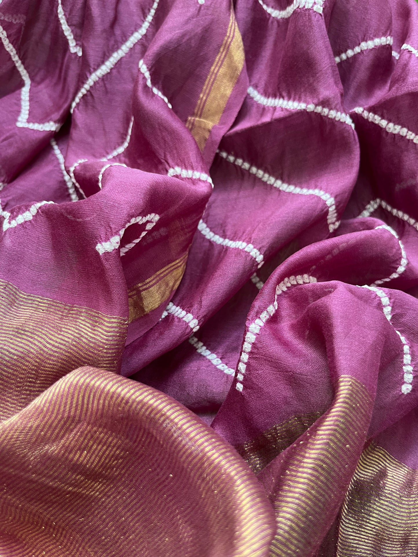 Bandhani Chanderi silk Dupatta