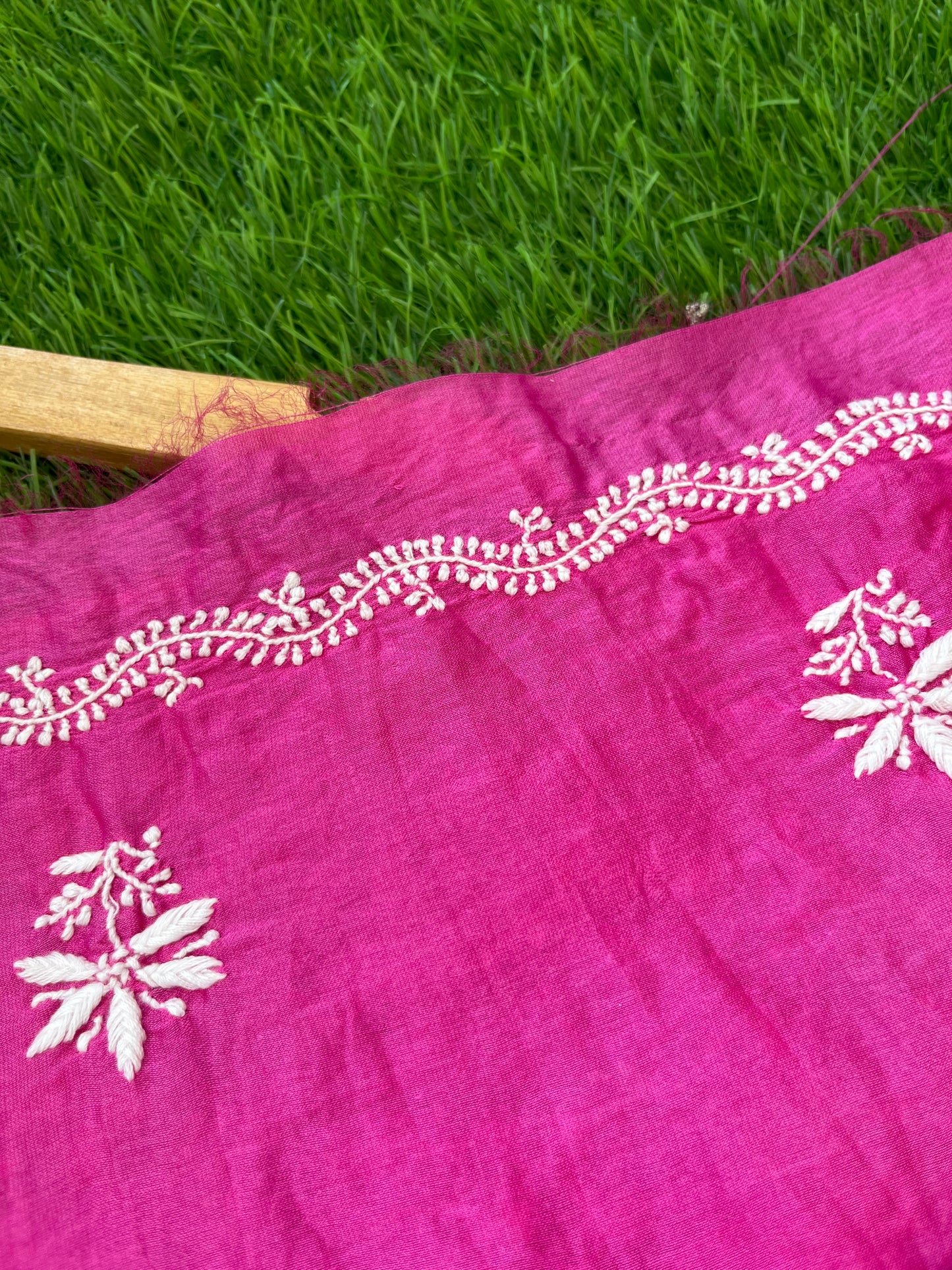 Chanderi chikankari kurta