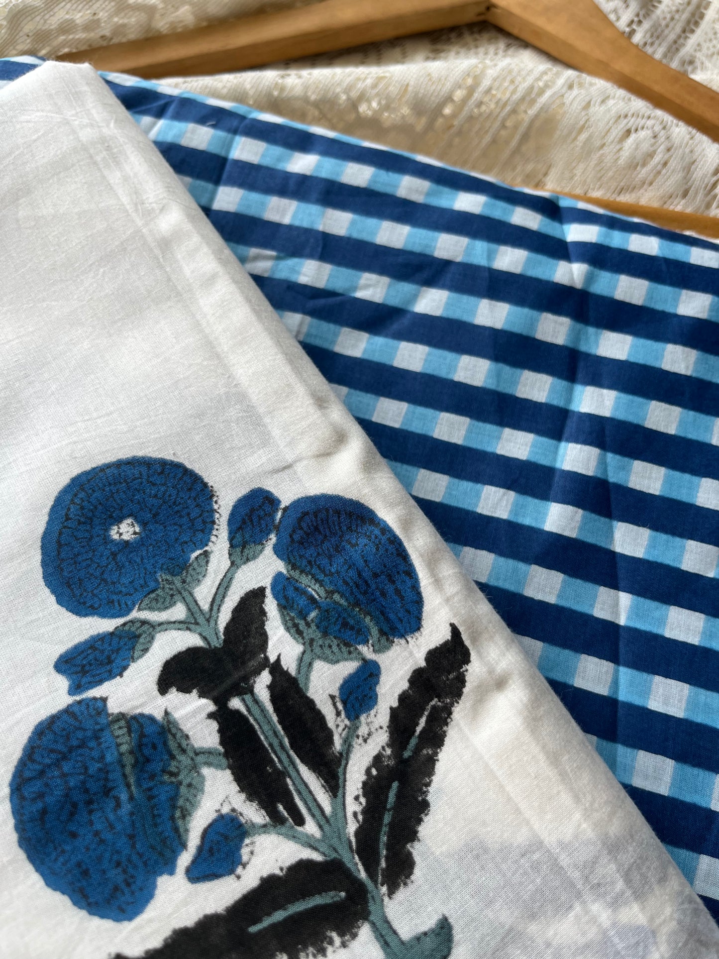 Check Cotton kurta Bottom