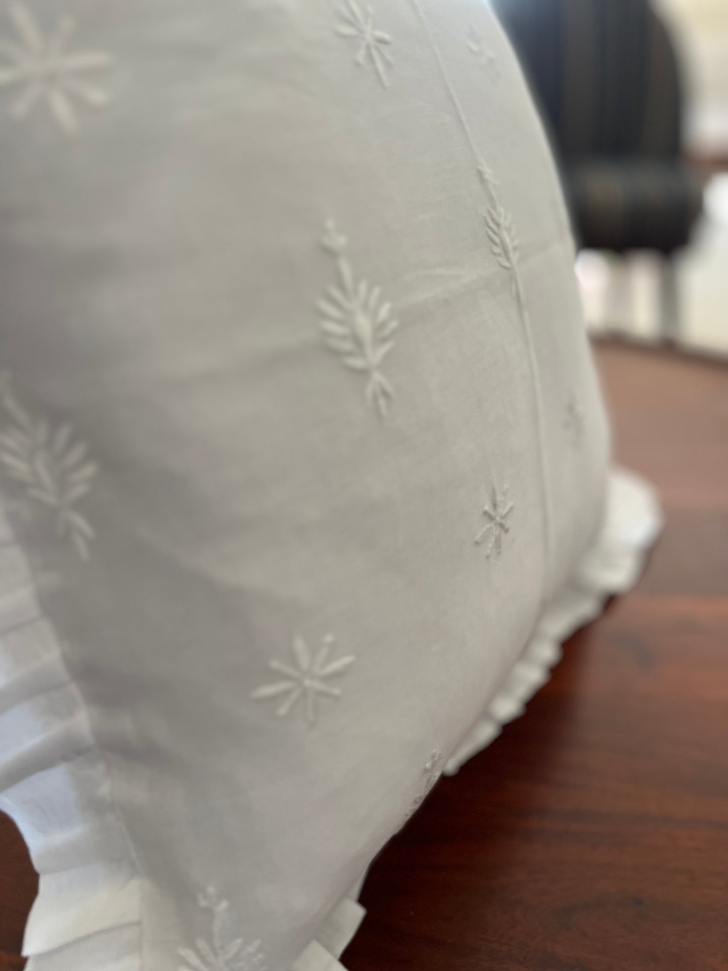 Chikankari cushion cover