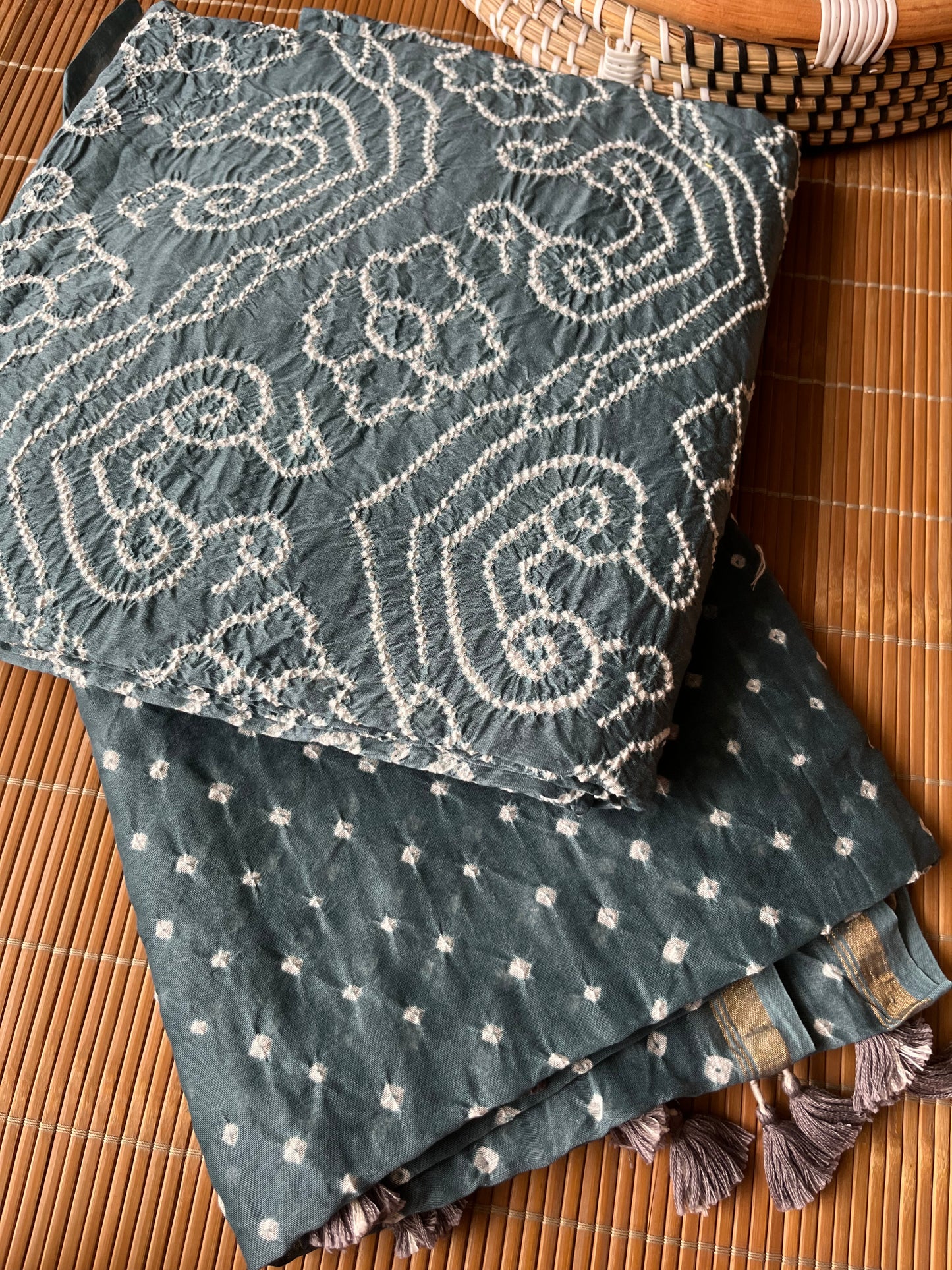 Chanderi Bandhani kurta dupatta