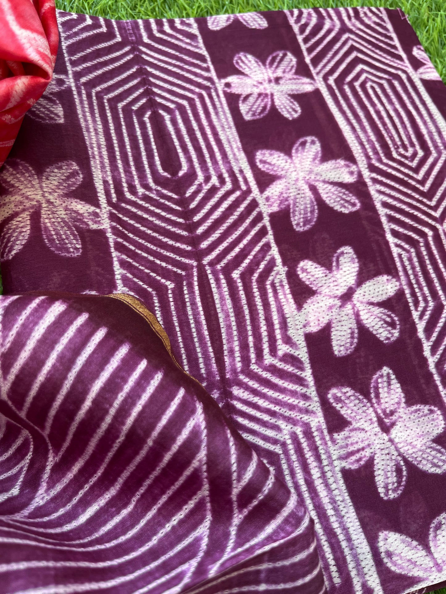 Shibori chanderi kurta dupatta