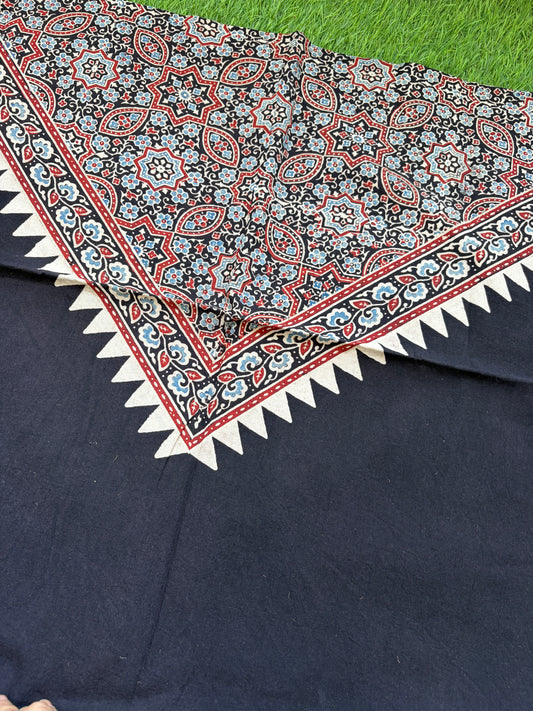 Cotton Ajrakh patterned fabric