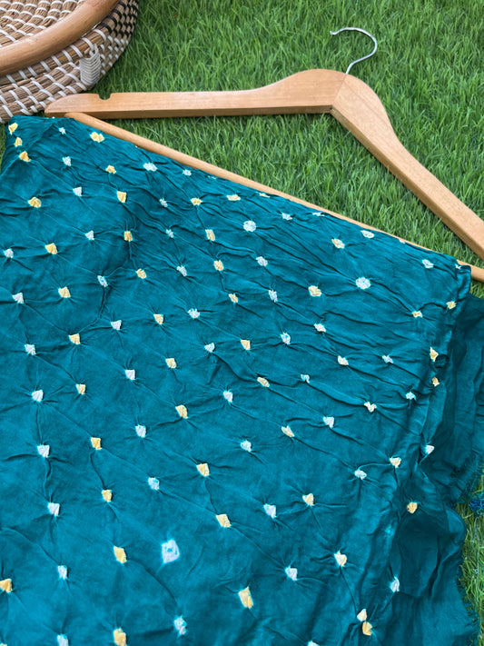 Modal Silk bandhani fabric