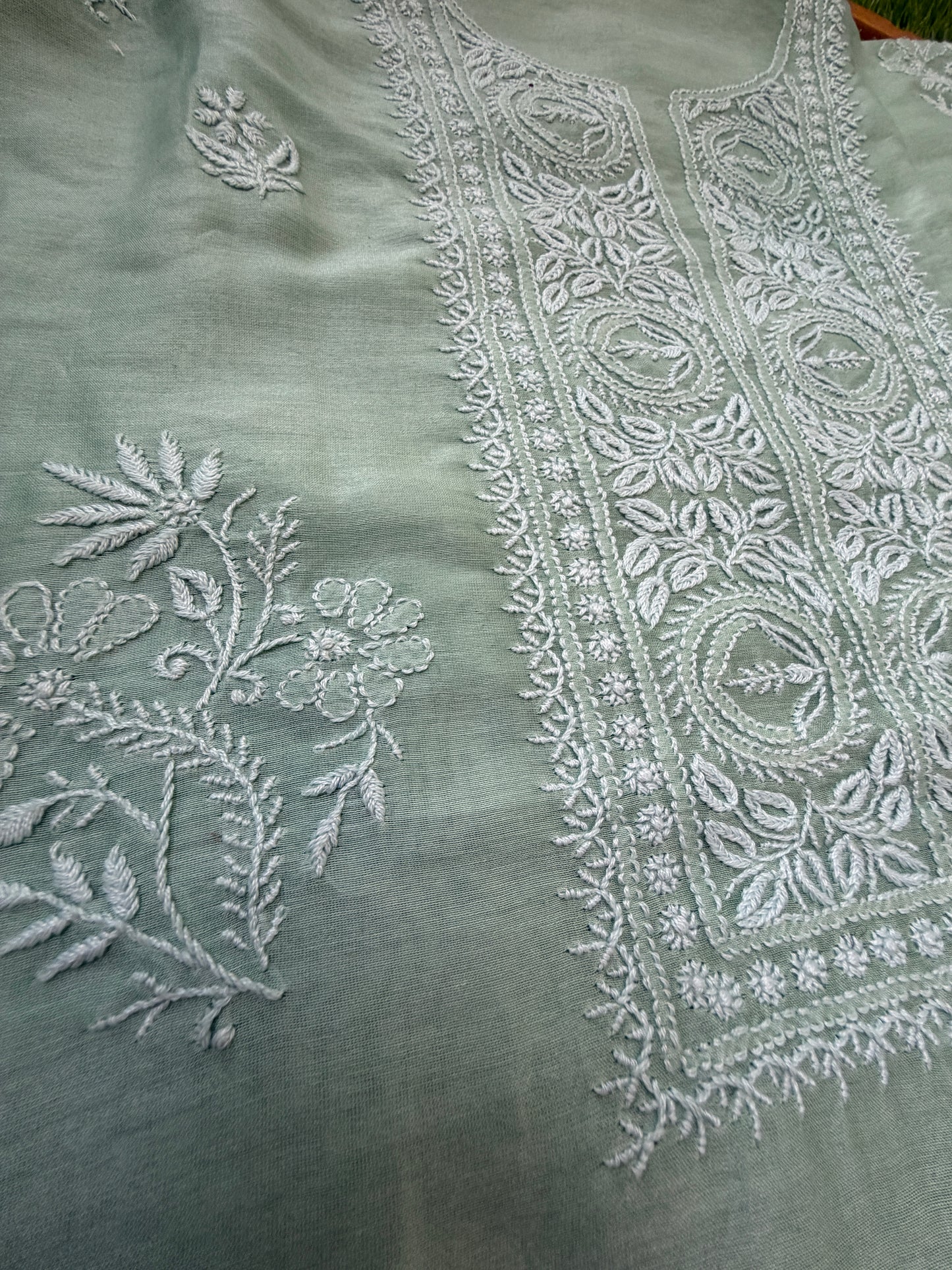 Chikankari chanderi Kurta