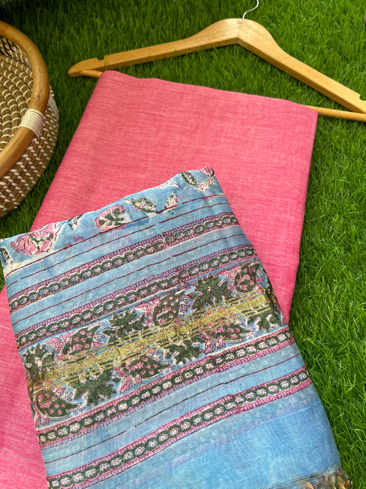 Cotton kurta bottom fabric chanderi dupatta￼