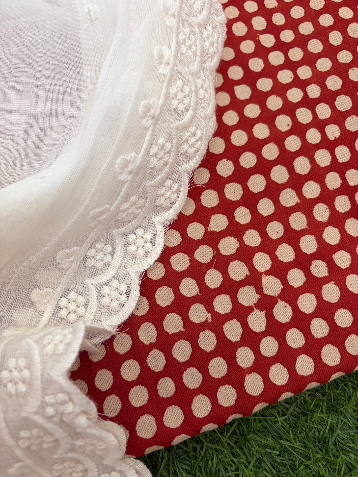 Kurta Bottom scalloped Dupatta