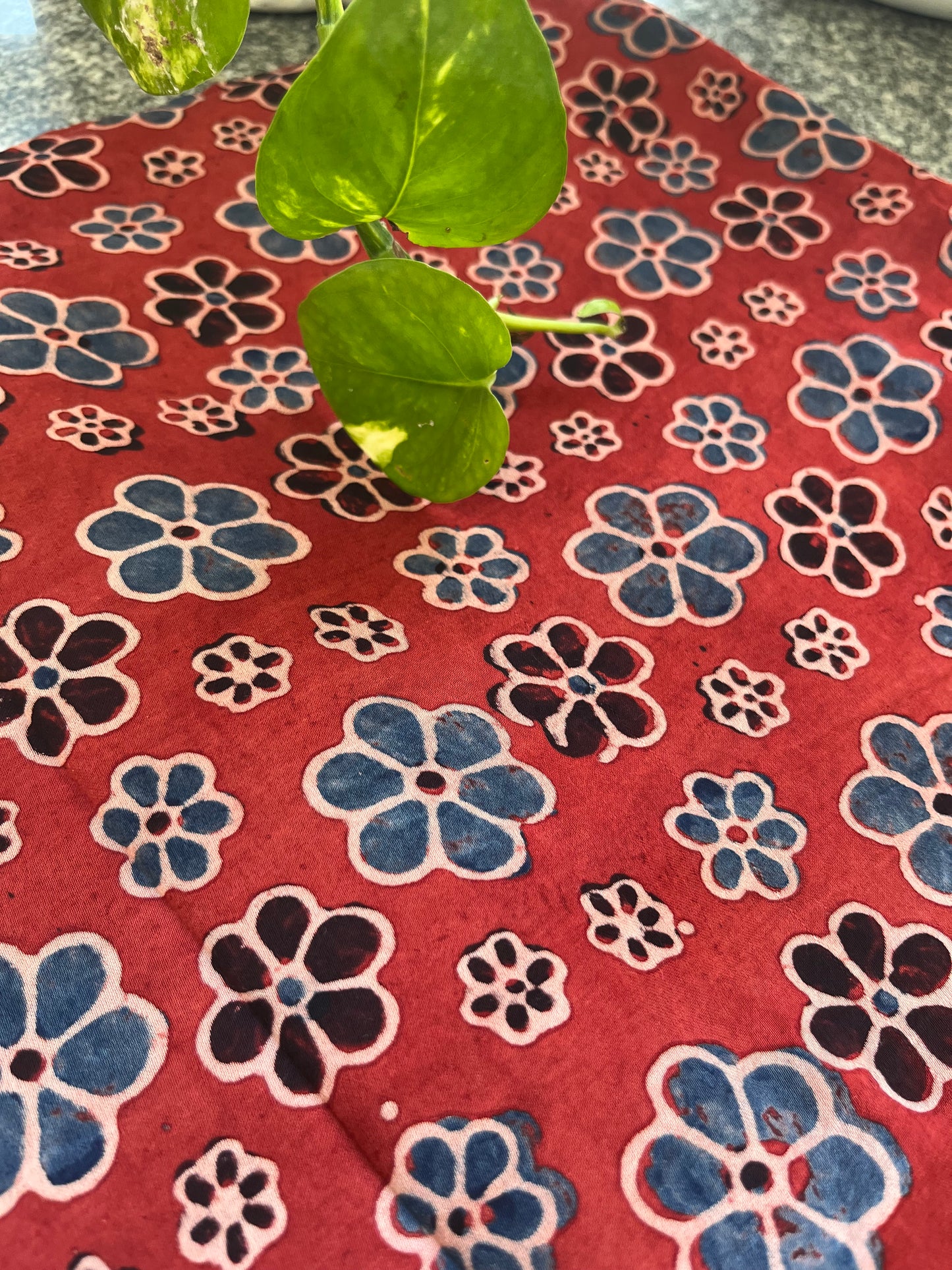 Modal Silk ajrakh fabric