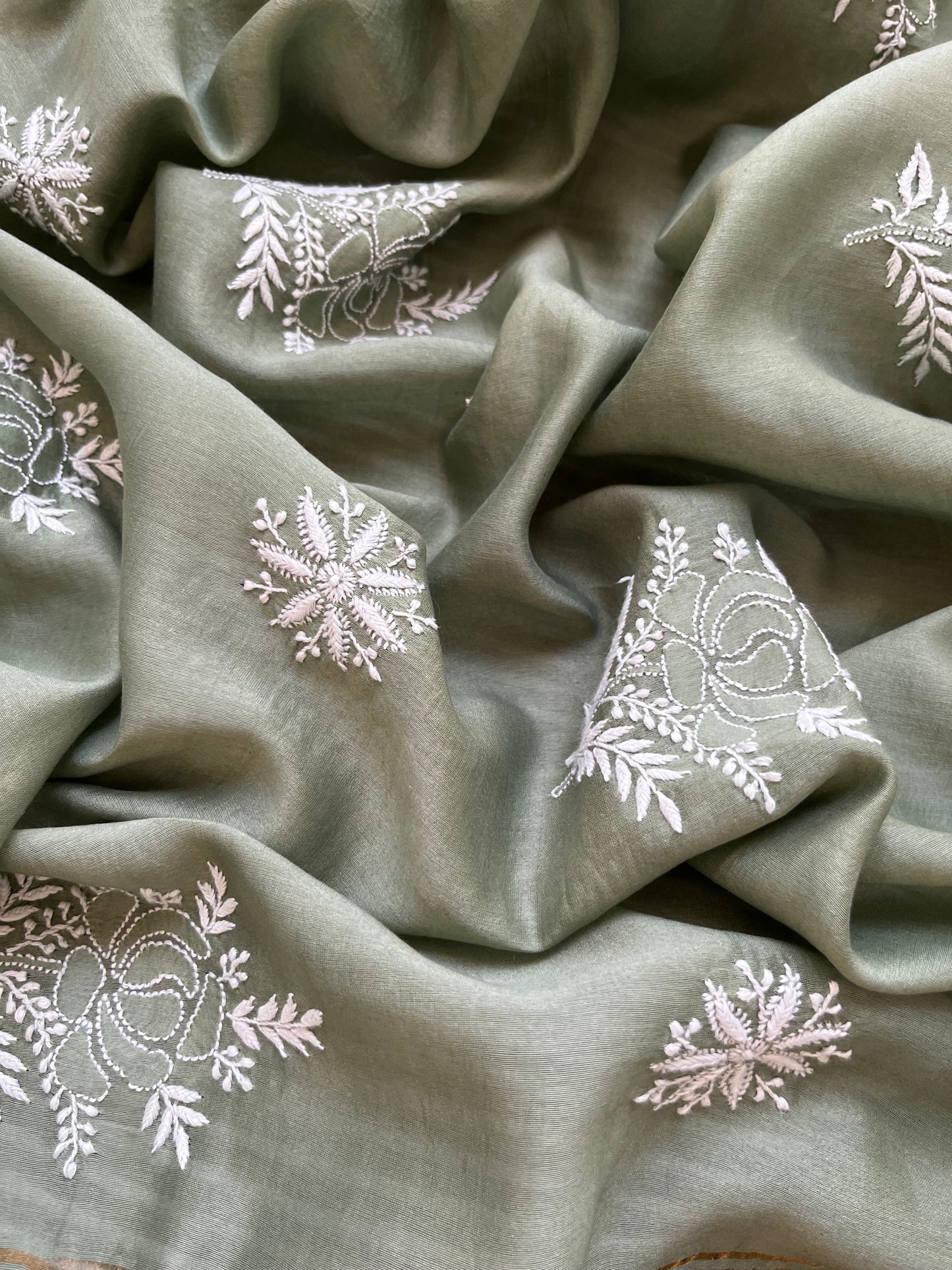 Jaamdani kurta chanderi dupatta