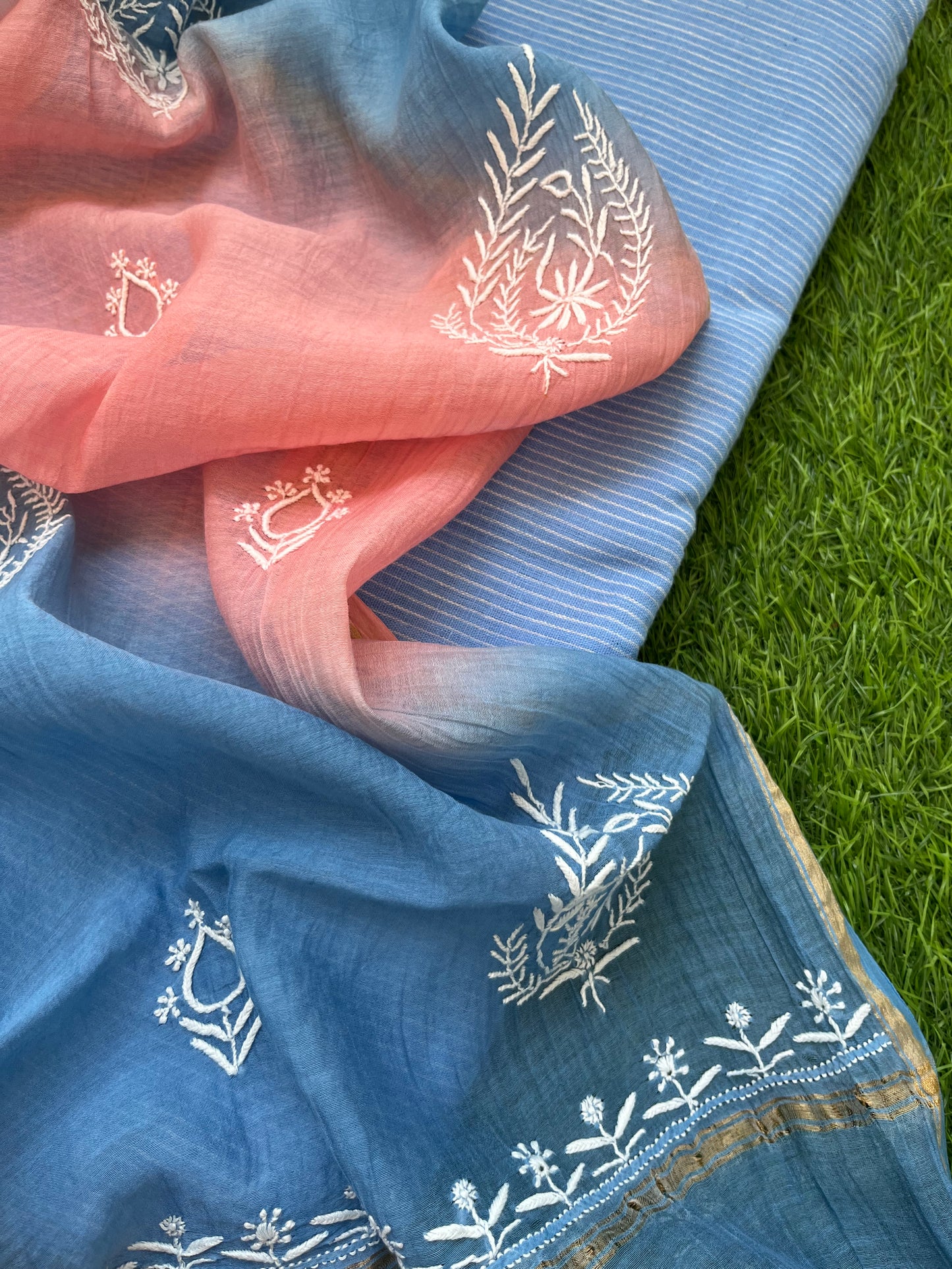 रोज़ाना  :Chanderi Chikankari Dupatta with kala cotton kurta Fabric