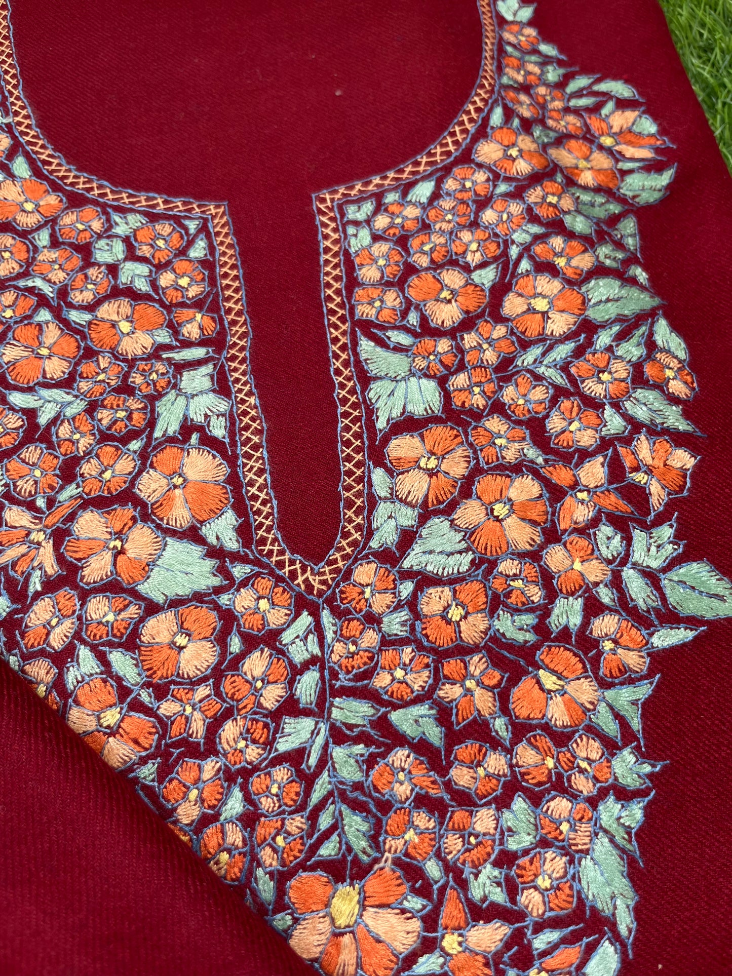 Woollen hand embroidered suit