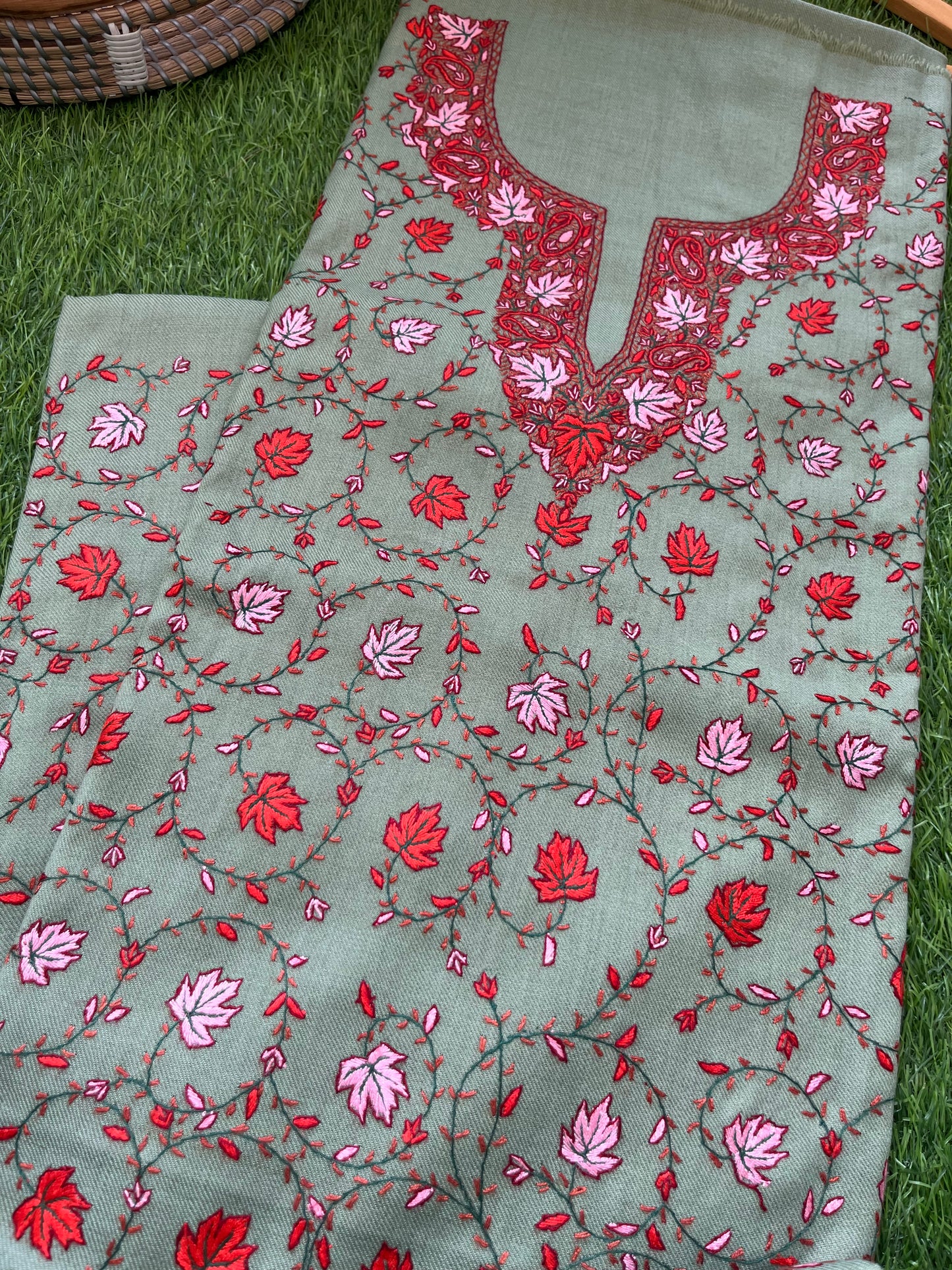 Woollen hand embroidered suit