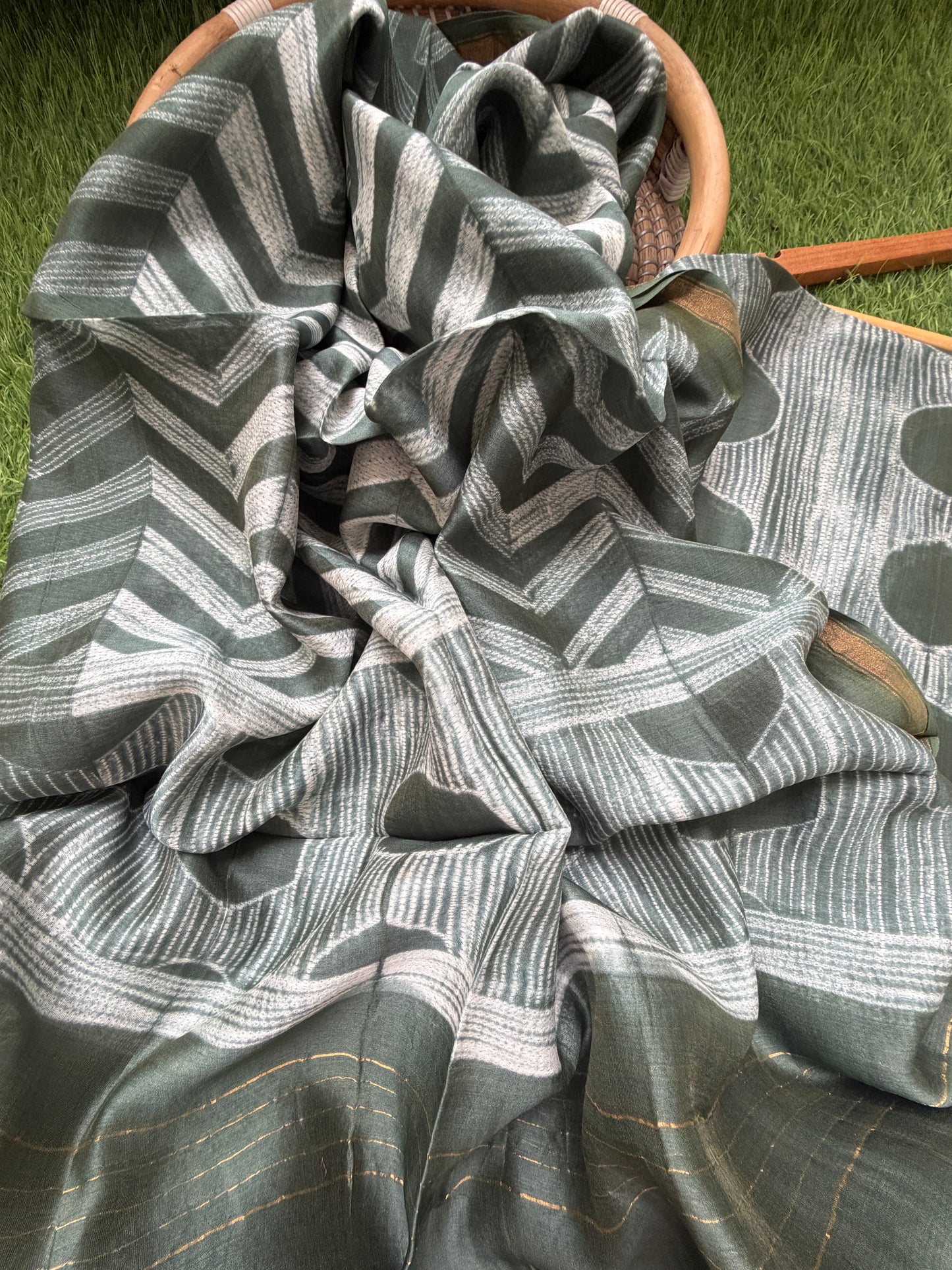 Chanderi Shibori kurta dupatta