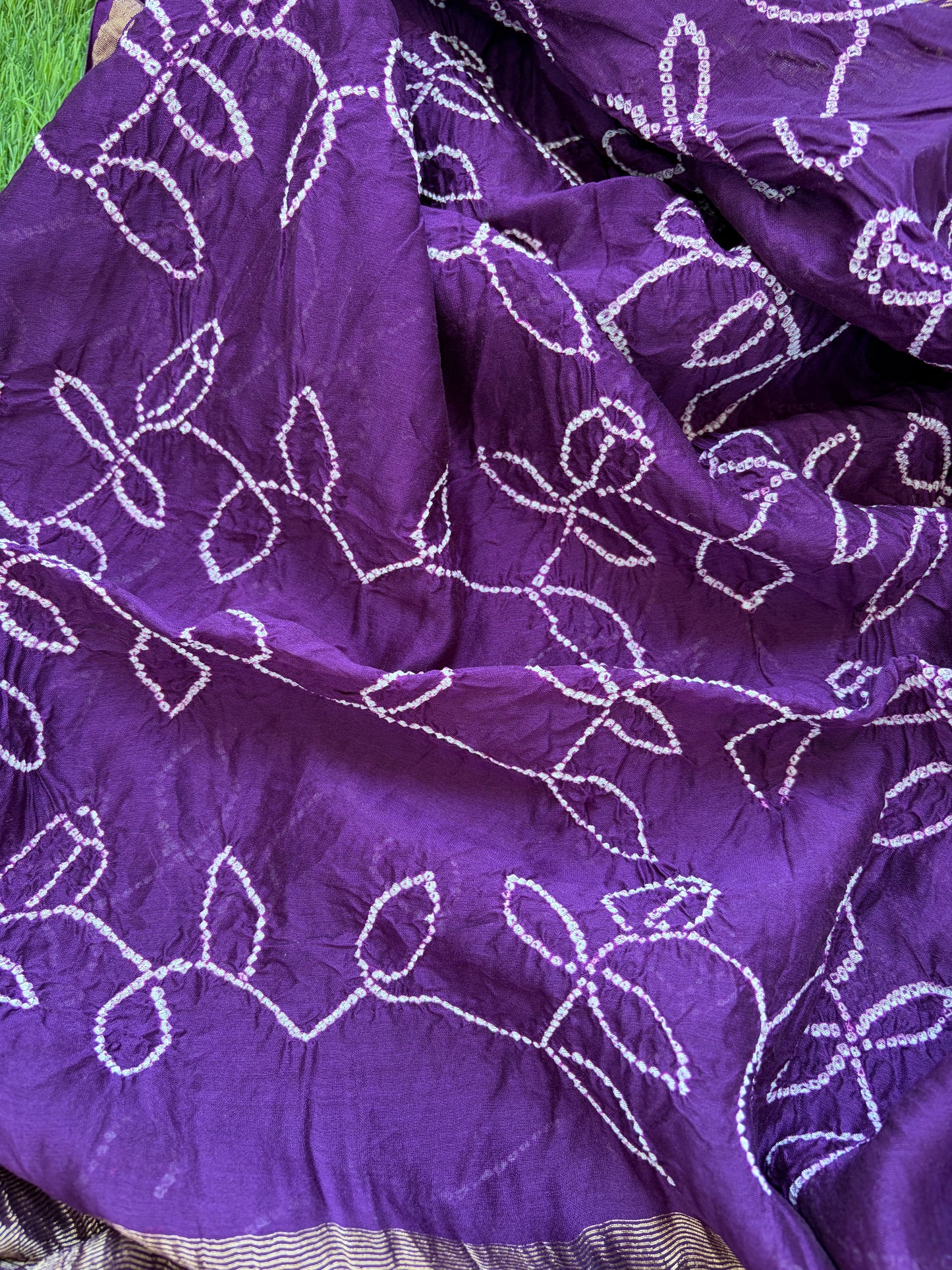 Bandhani Chanderi silk Dupatta
