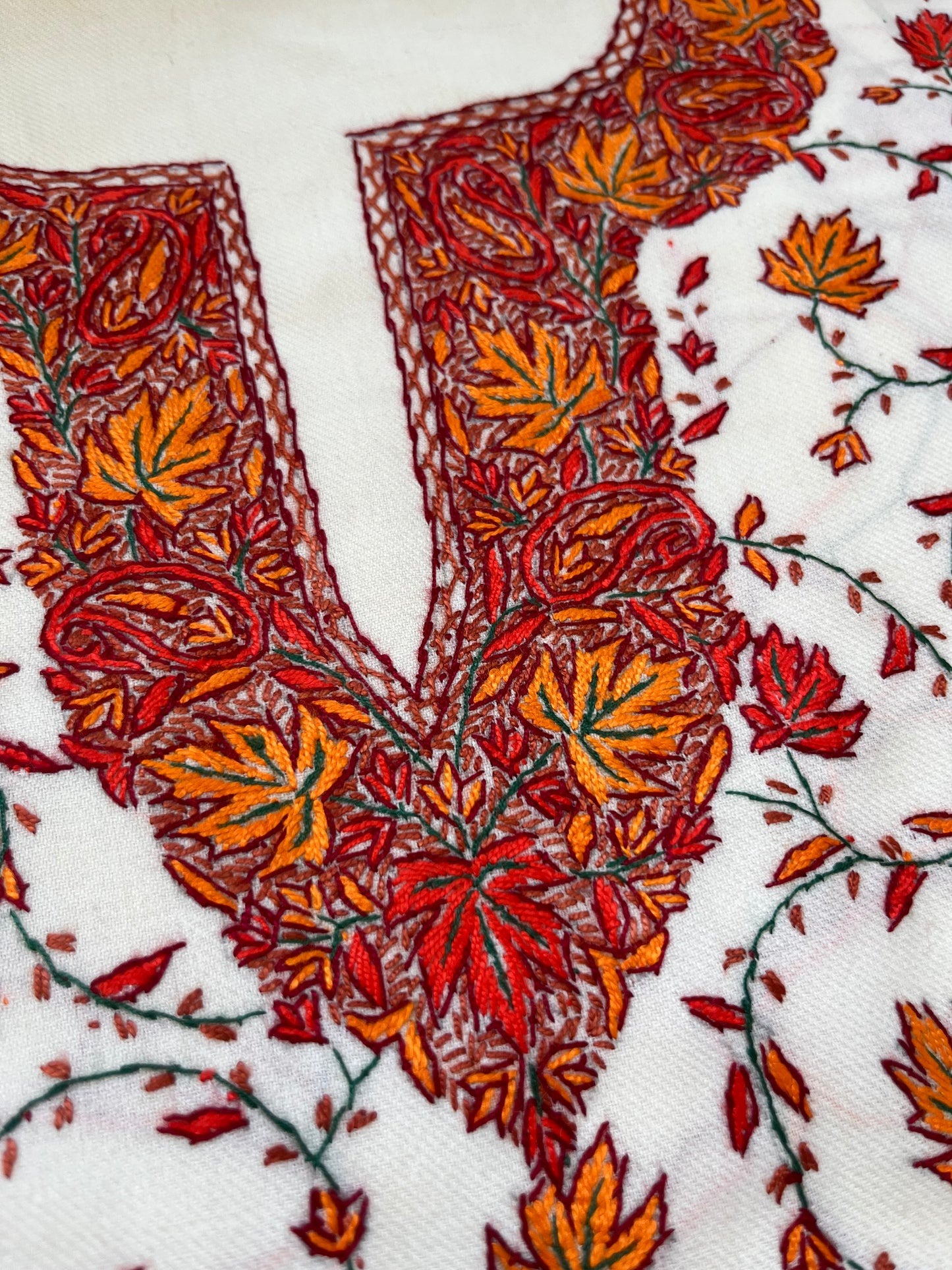 Sozni- Woollen hand embroidered suit