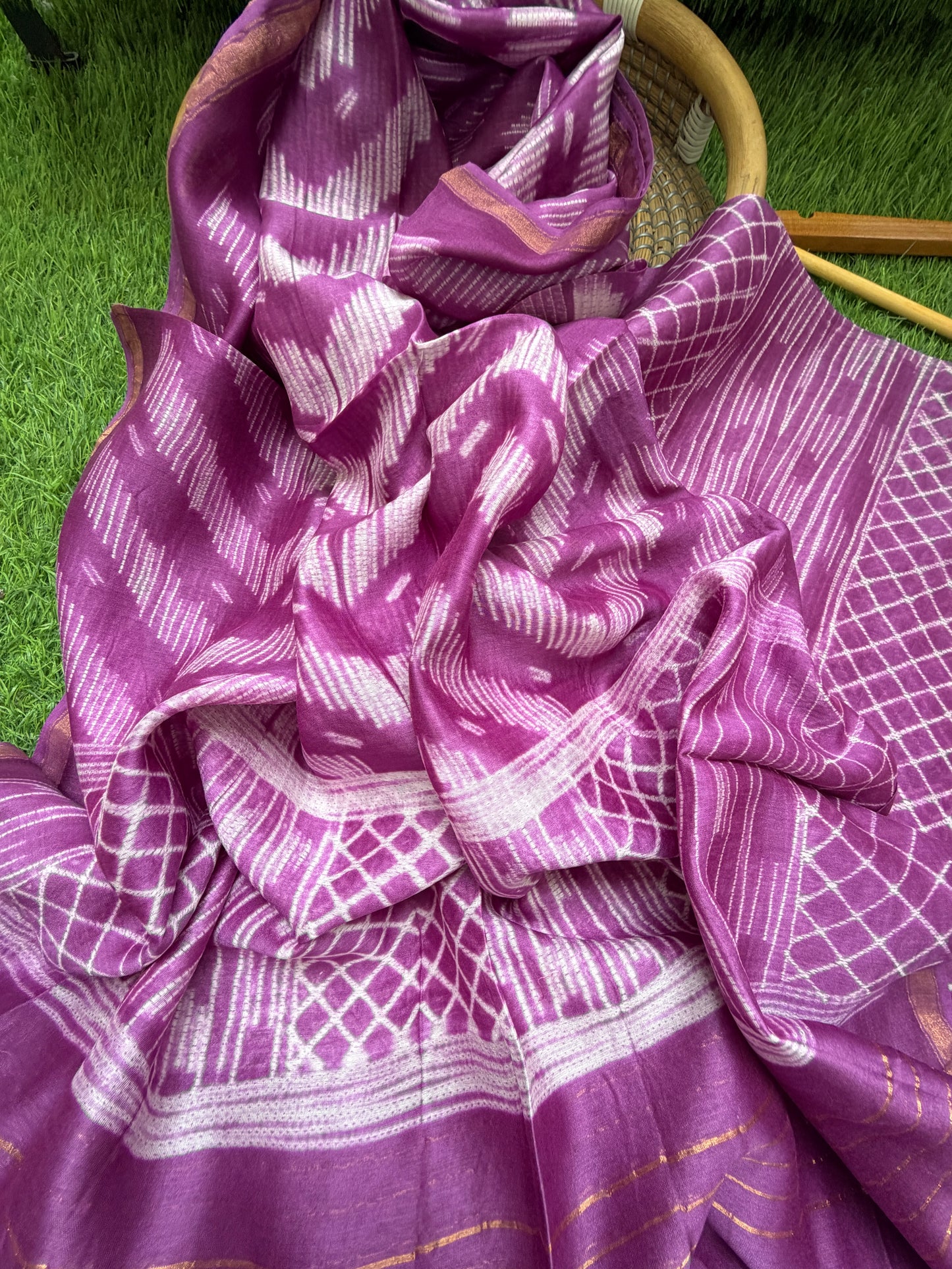 Chanderi Shibori kurta dupatta