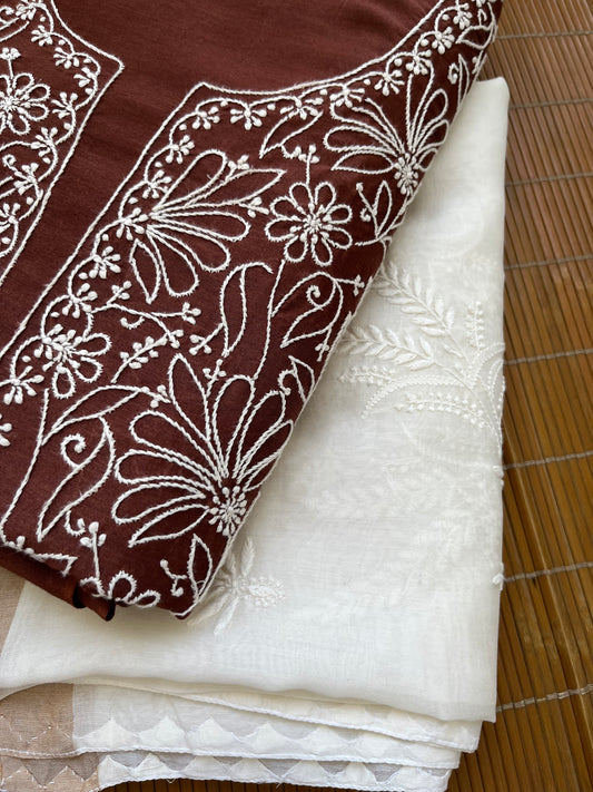 Chanderi Chikankari Kurta Dupatta