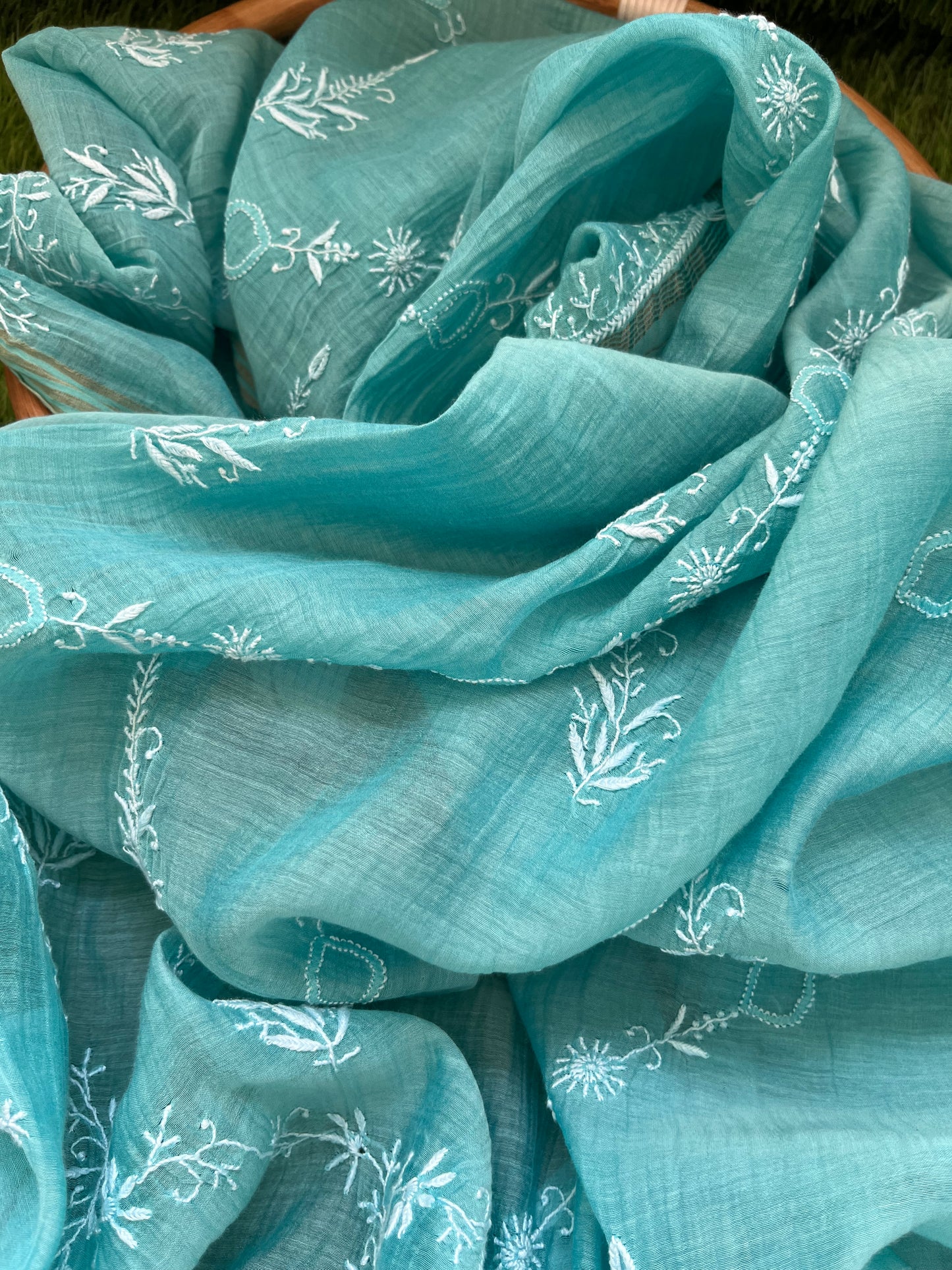 Jaamdani kurta chikankari dupatta