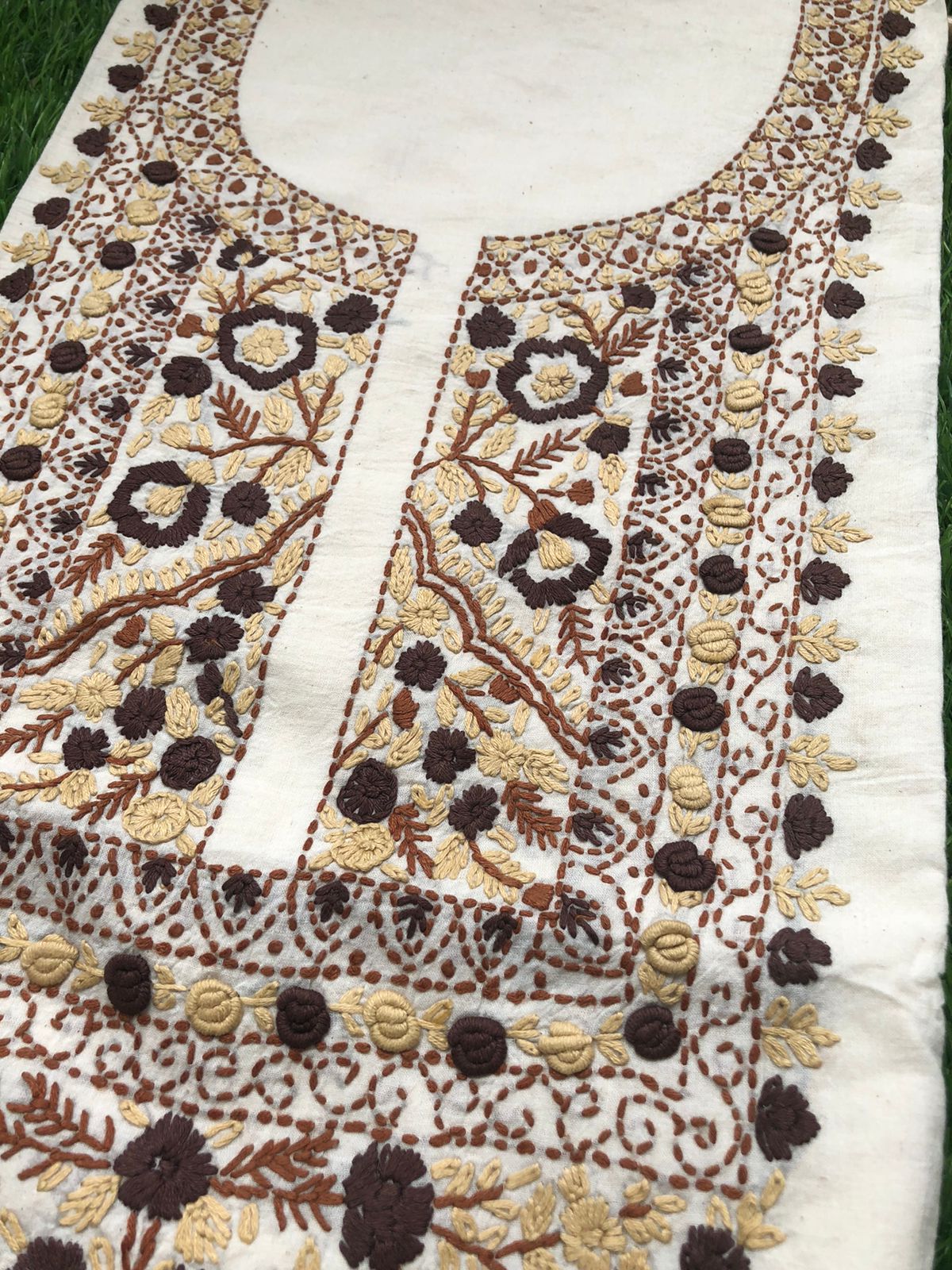 Handwoven Cotton embroidered kurta