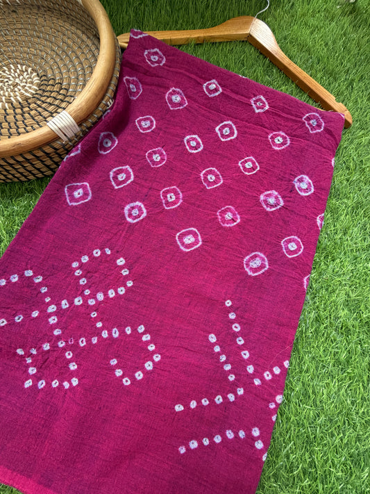 Handwoven organic kala Cotton bandhani fabric