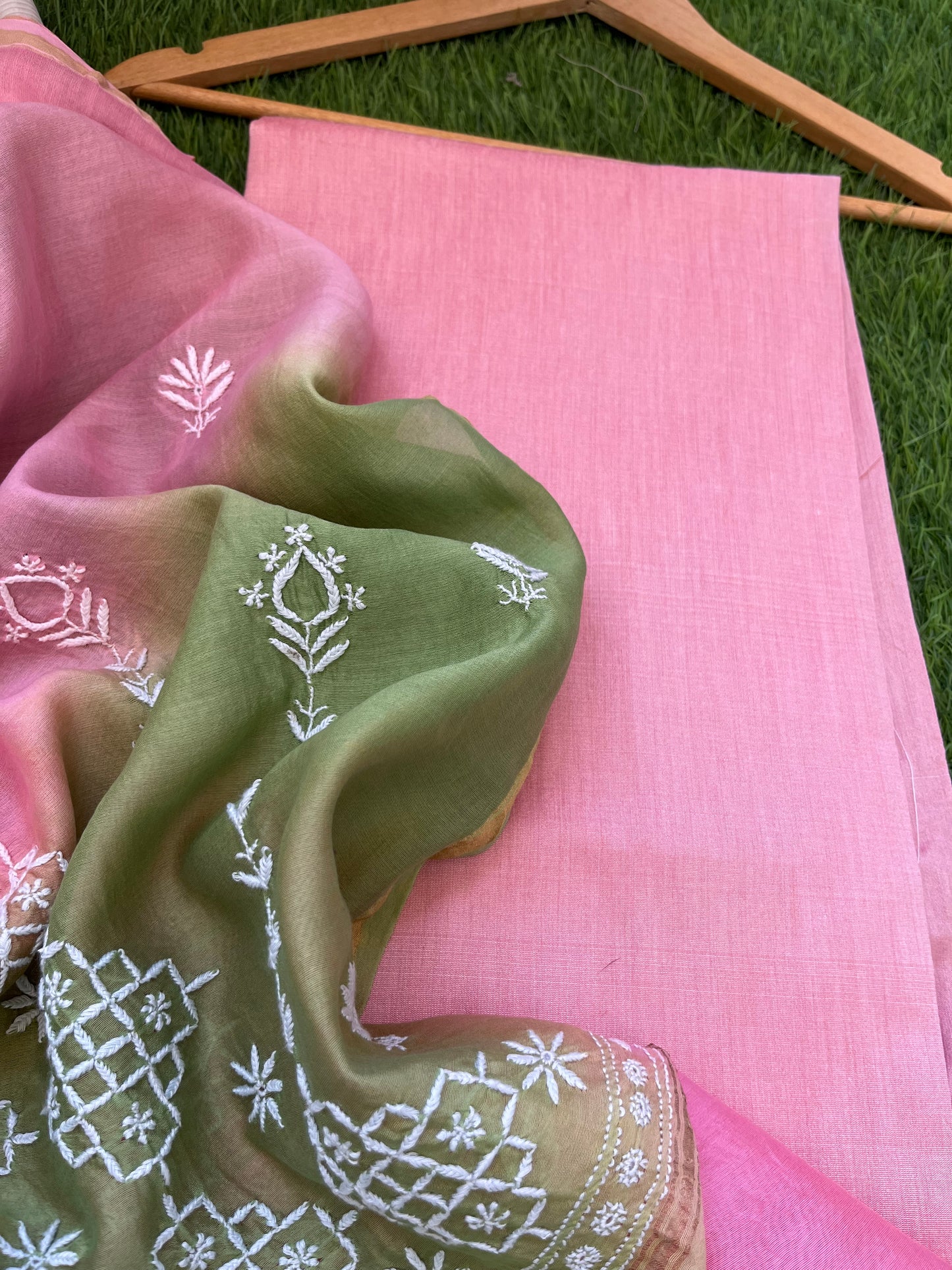 Cotton silk kurta bottom chanderi dupatta