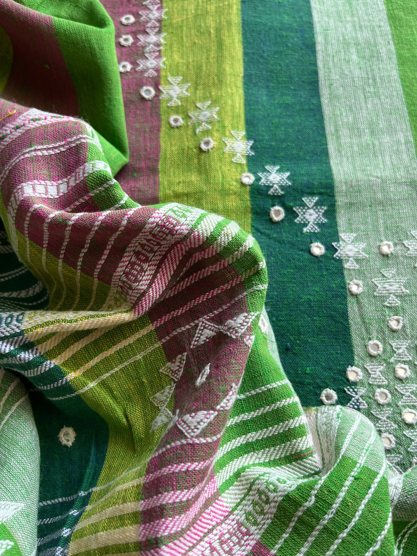 Handwoven organic kala Cotton kurta bottom stole