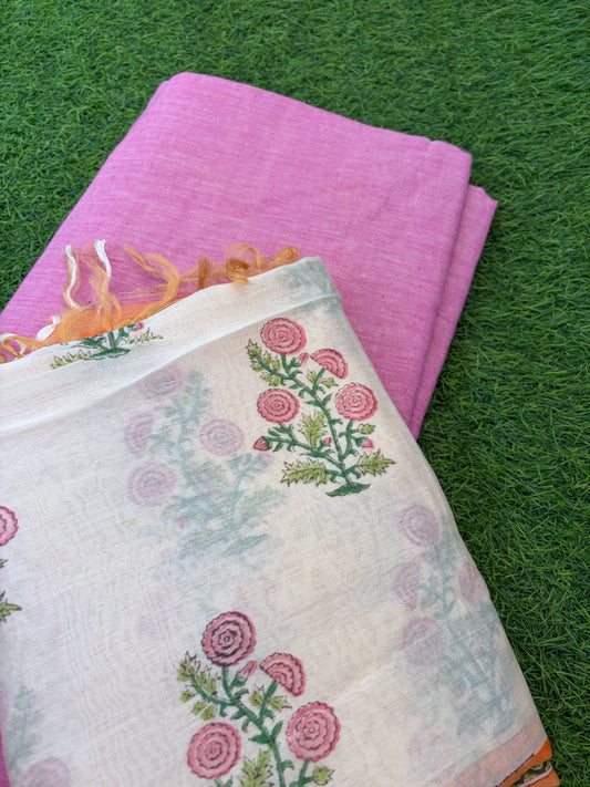 Khadi kurta fabric chanderi dupatta