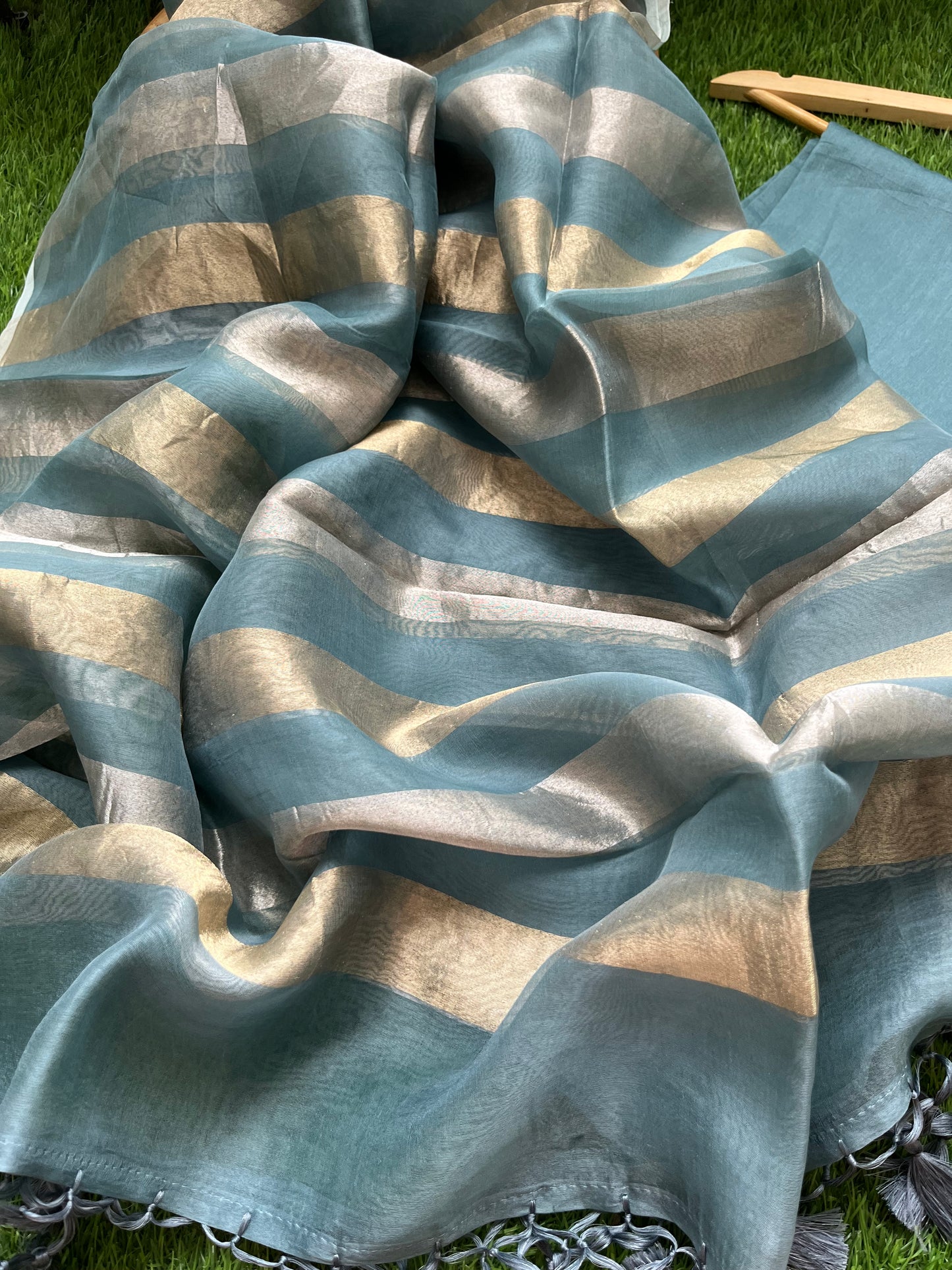 त्योहार् -Banarasi organza dupatta chanderi fabric
