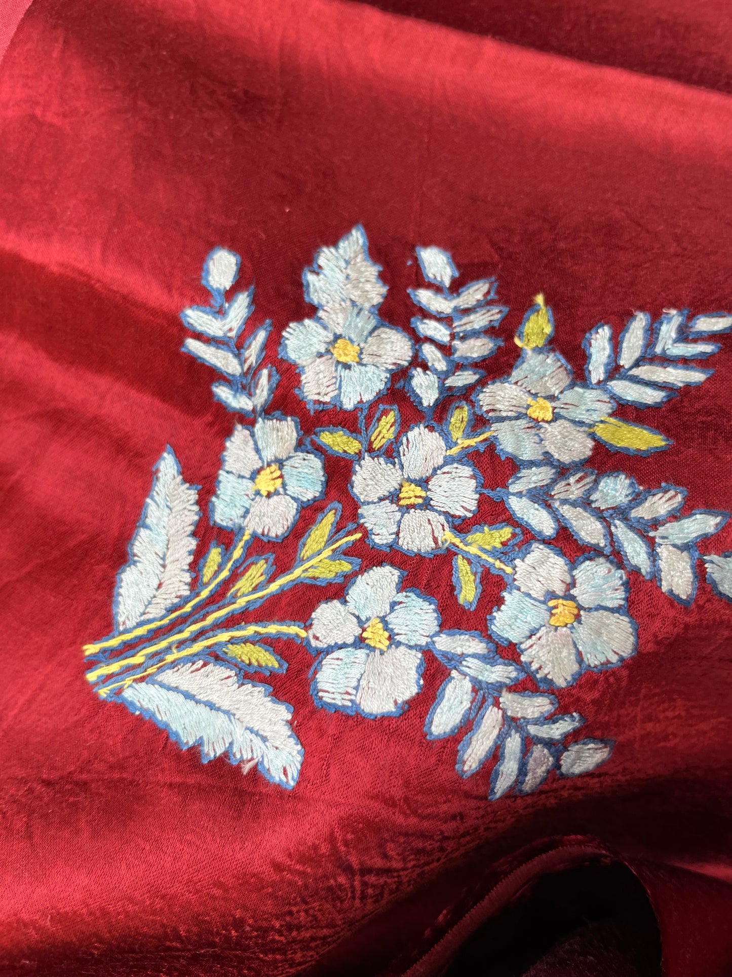 Mashru Silk kashmiri work kurta