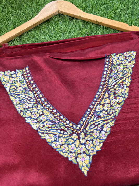 Mashru Silk kashmiri work kurta