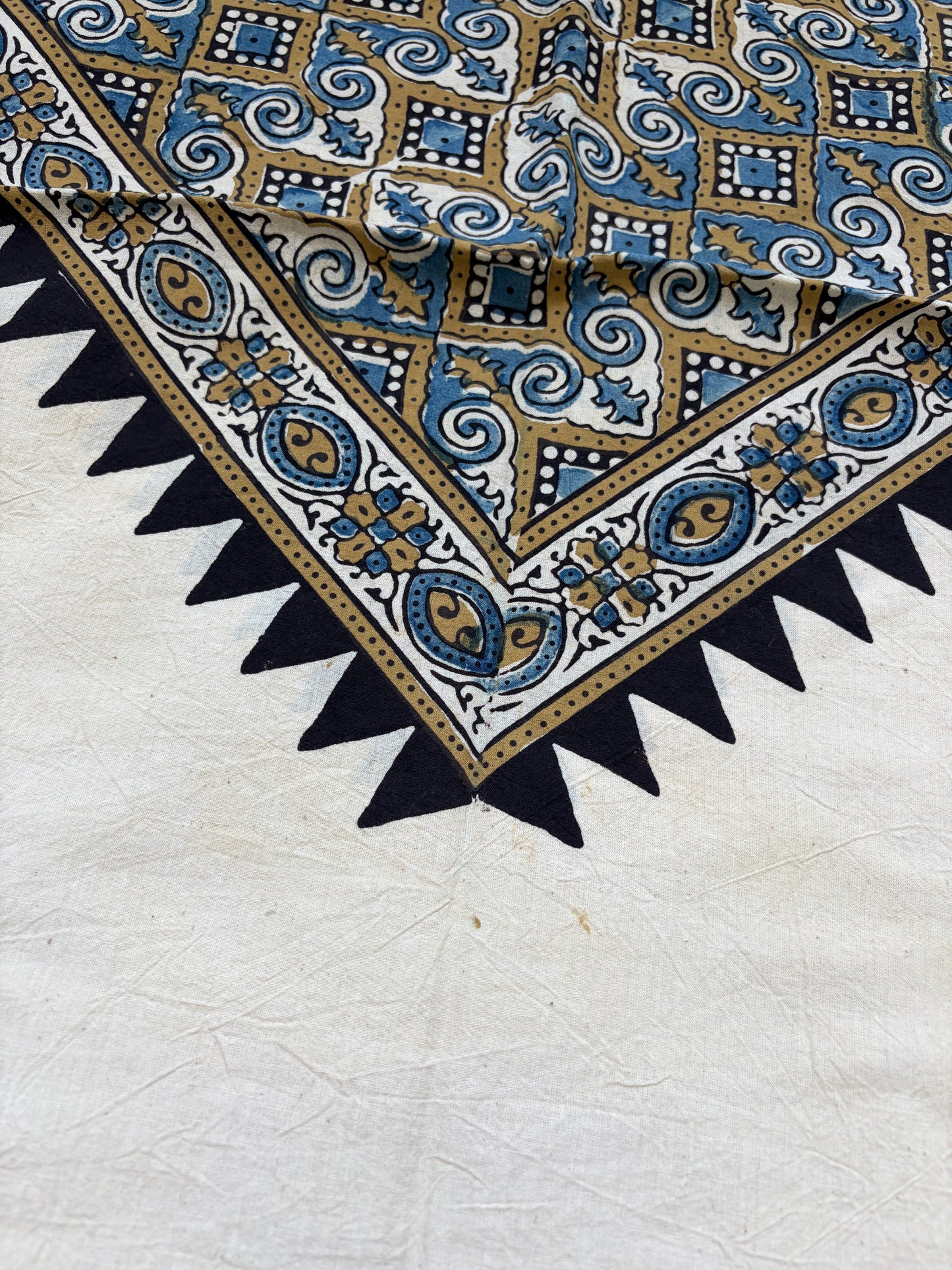 Cotton Ajrakh patterned fabric