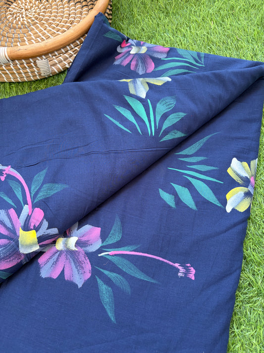 Hand painted fabric- Cotton florals
