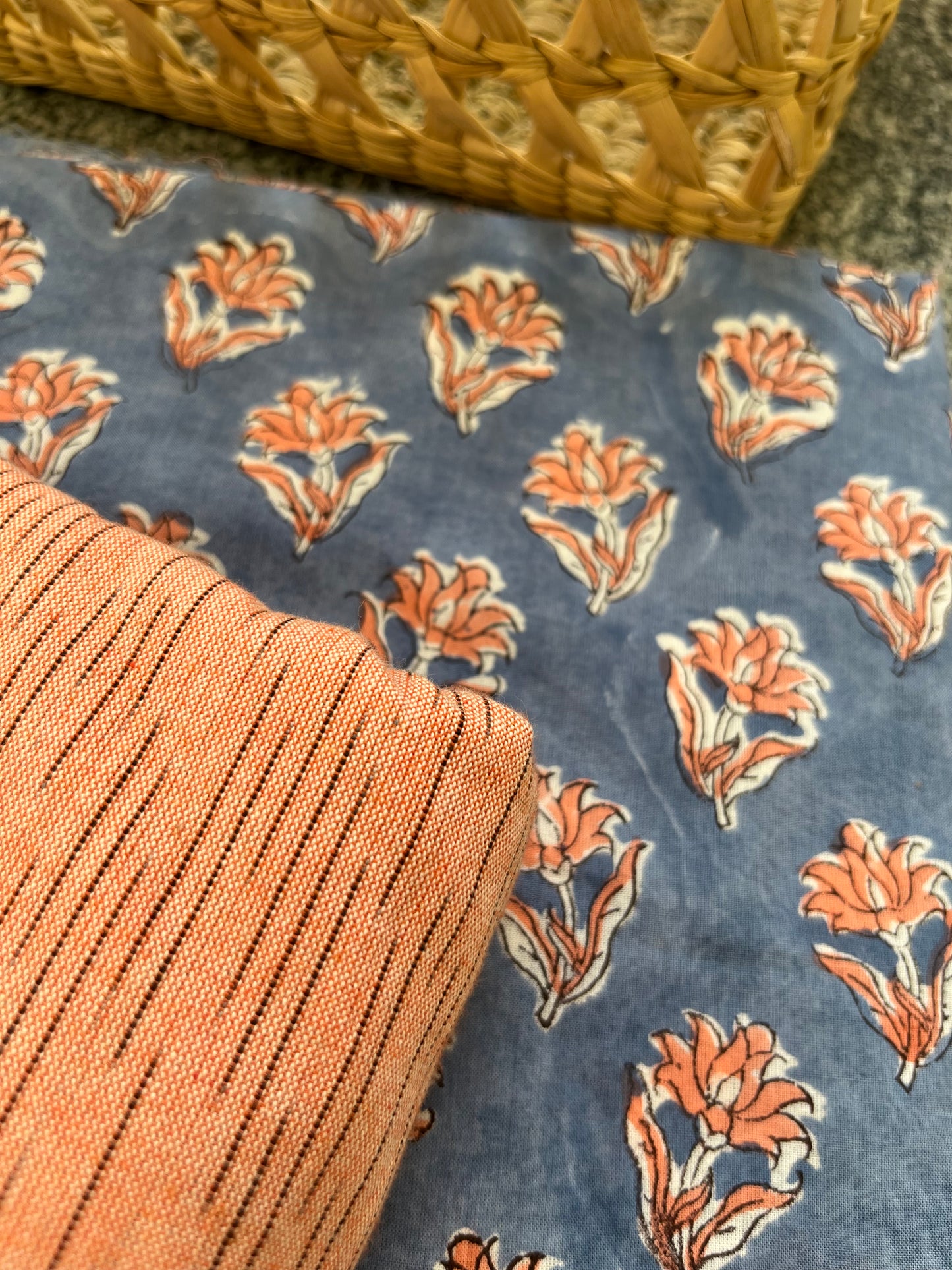 Kurta Bottom Co-Ord Set (Block Print)